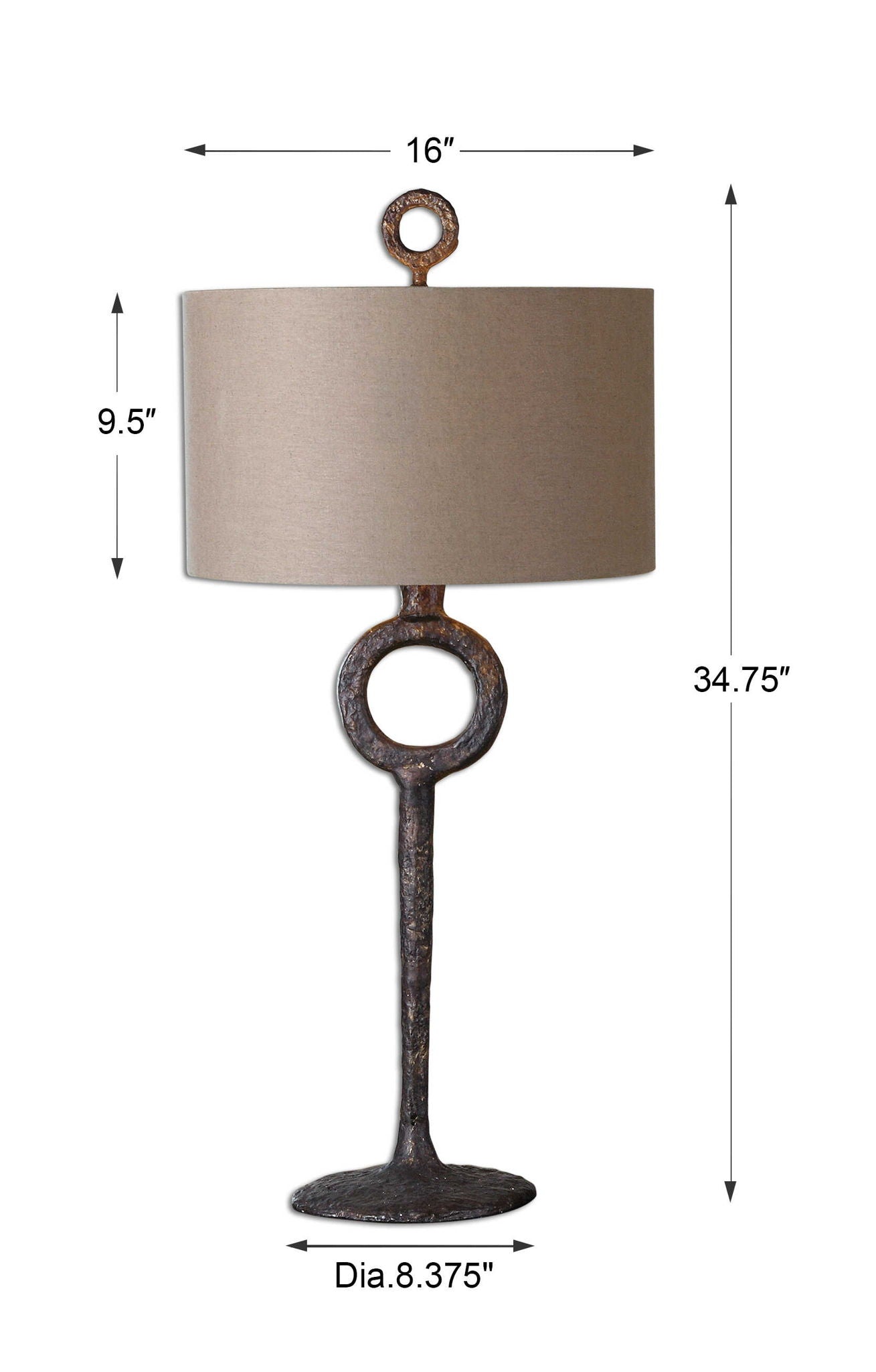 Ferro - Cast Iron Table Lamp - Dark Brown - Image 2