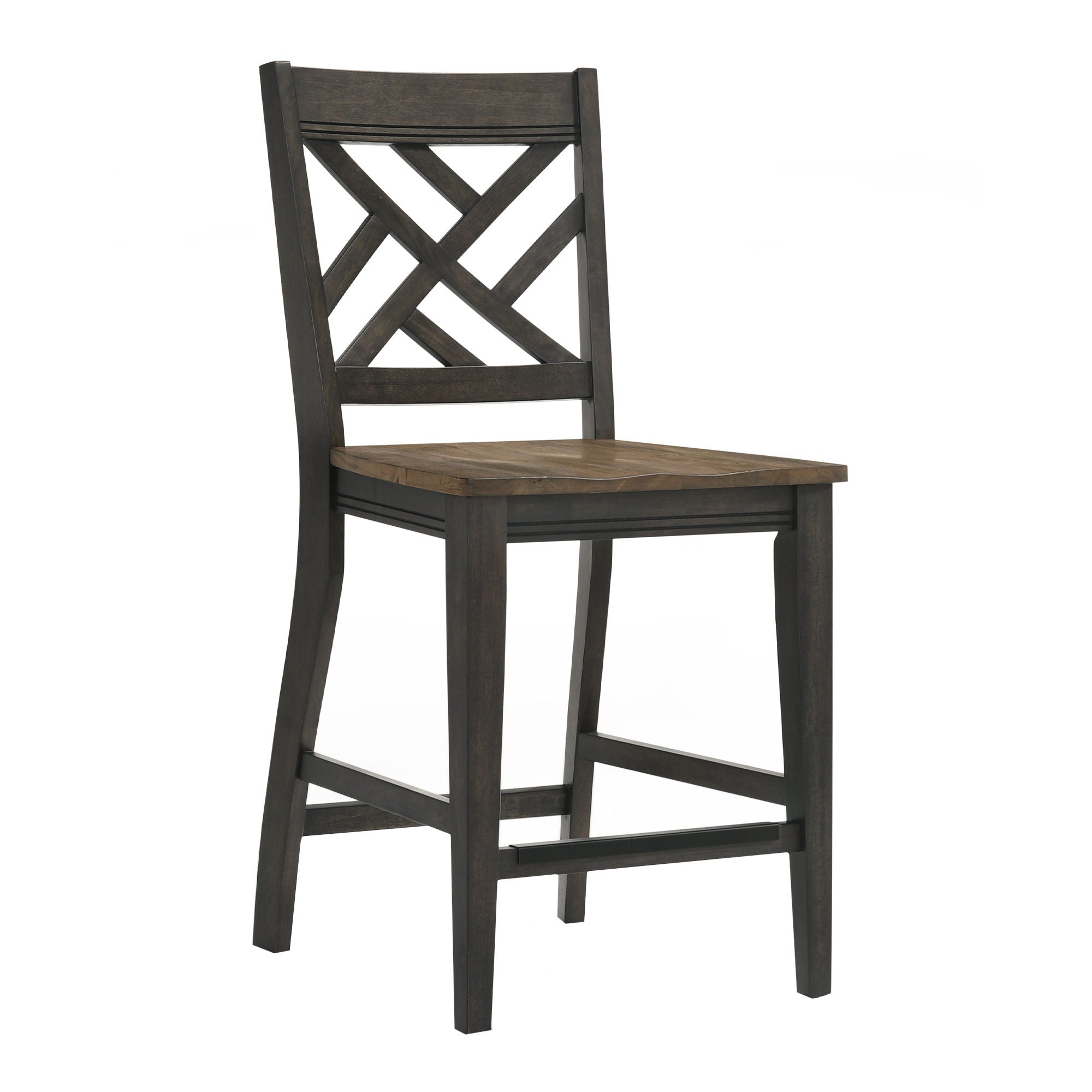 Harper – Lattice Stool – Brushed Brown / Pecan