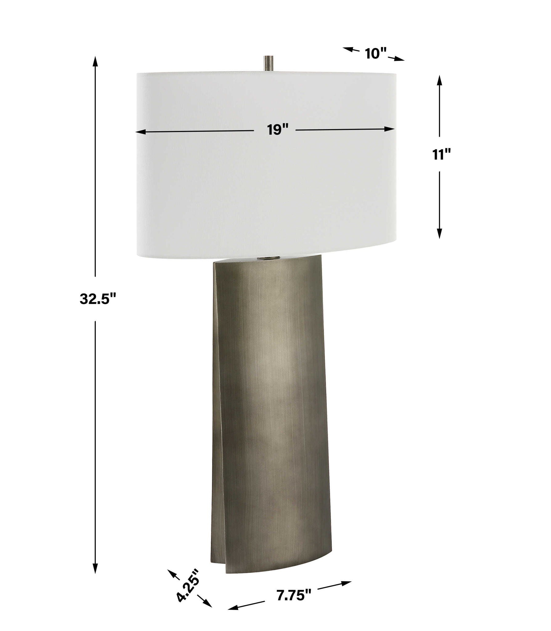 V-Groove - Modern Table Lamp - Dark Gray - Image 2