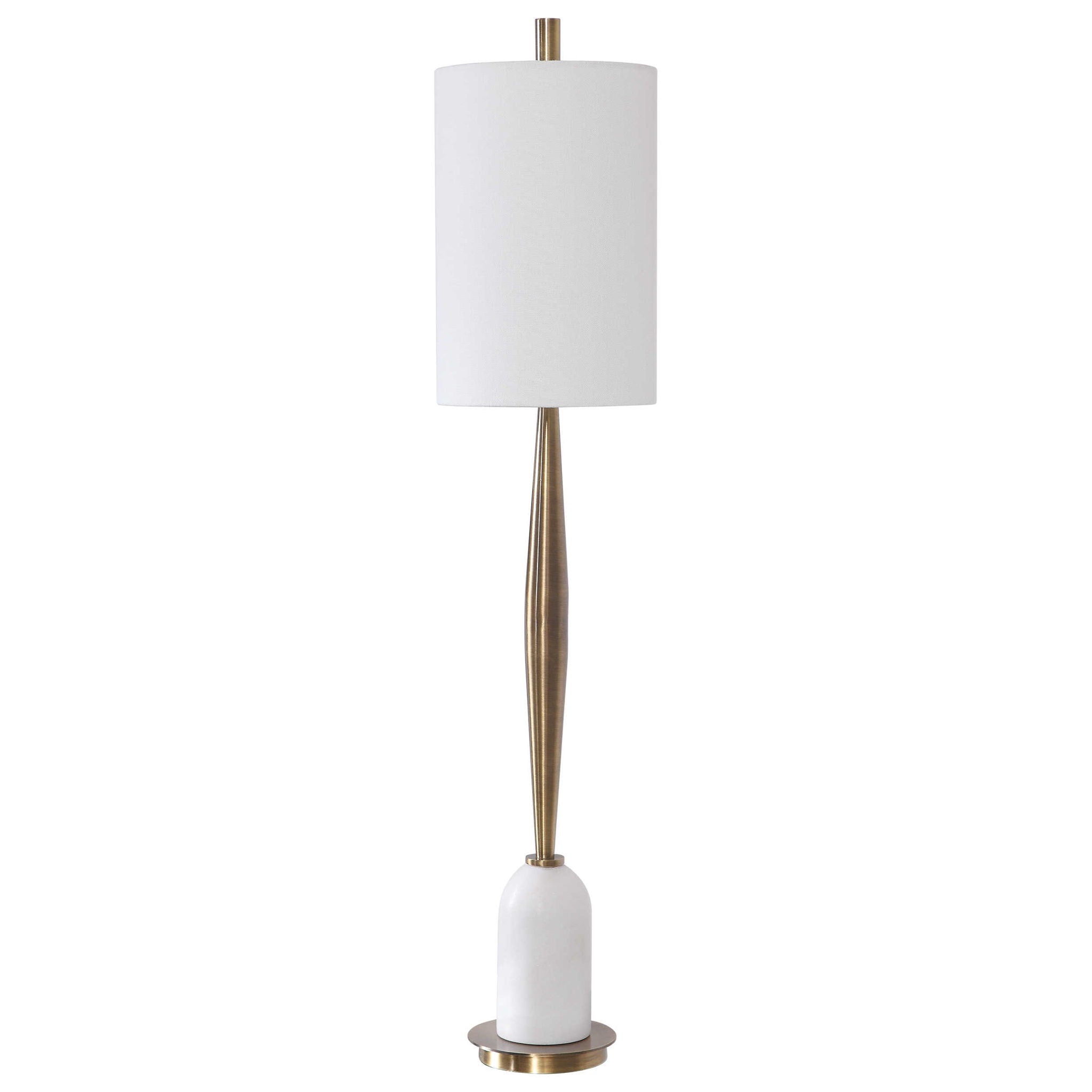 Minette - Mid-Century Buffet Lamp - White - Image 2
