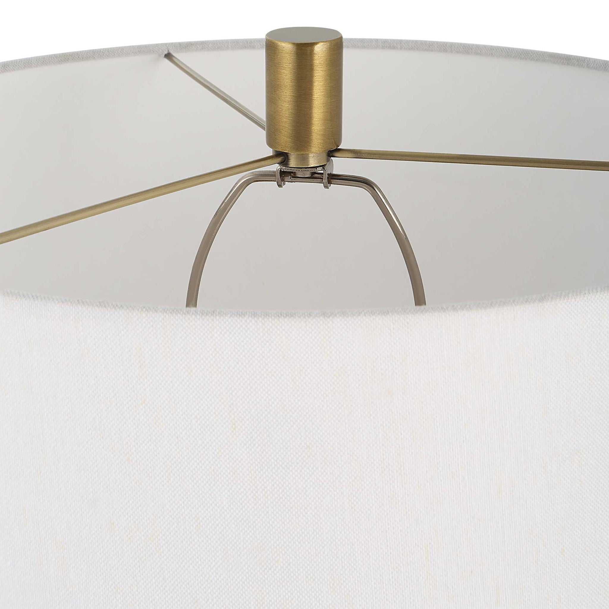 Adelia - Ivory & Brass Table Lamp - Image 2