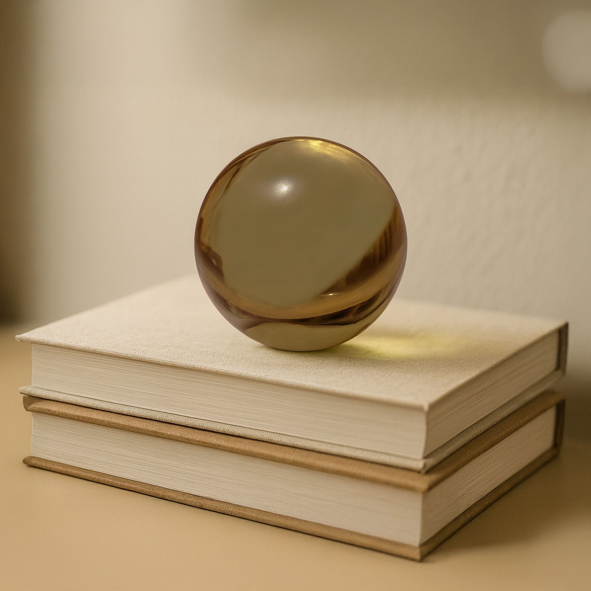 Bonn - Cast Glass Decorative Object - Light Smoky Brown - Image 2