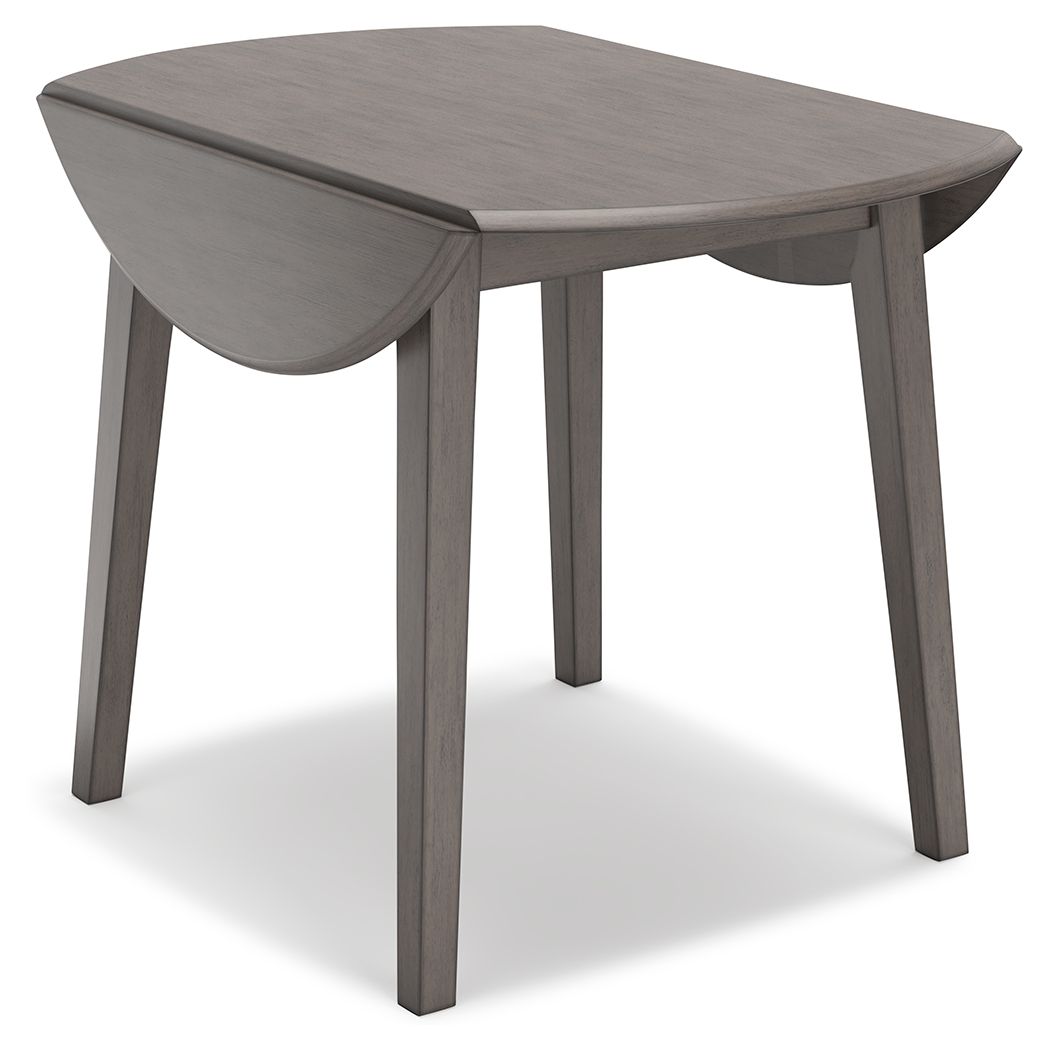 Shullden - Round Drm Drop Leaf Table - Gray - Image 2