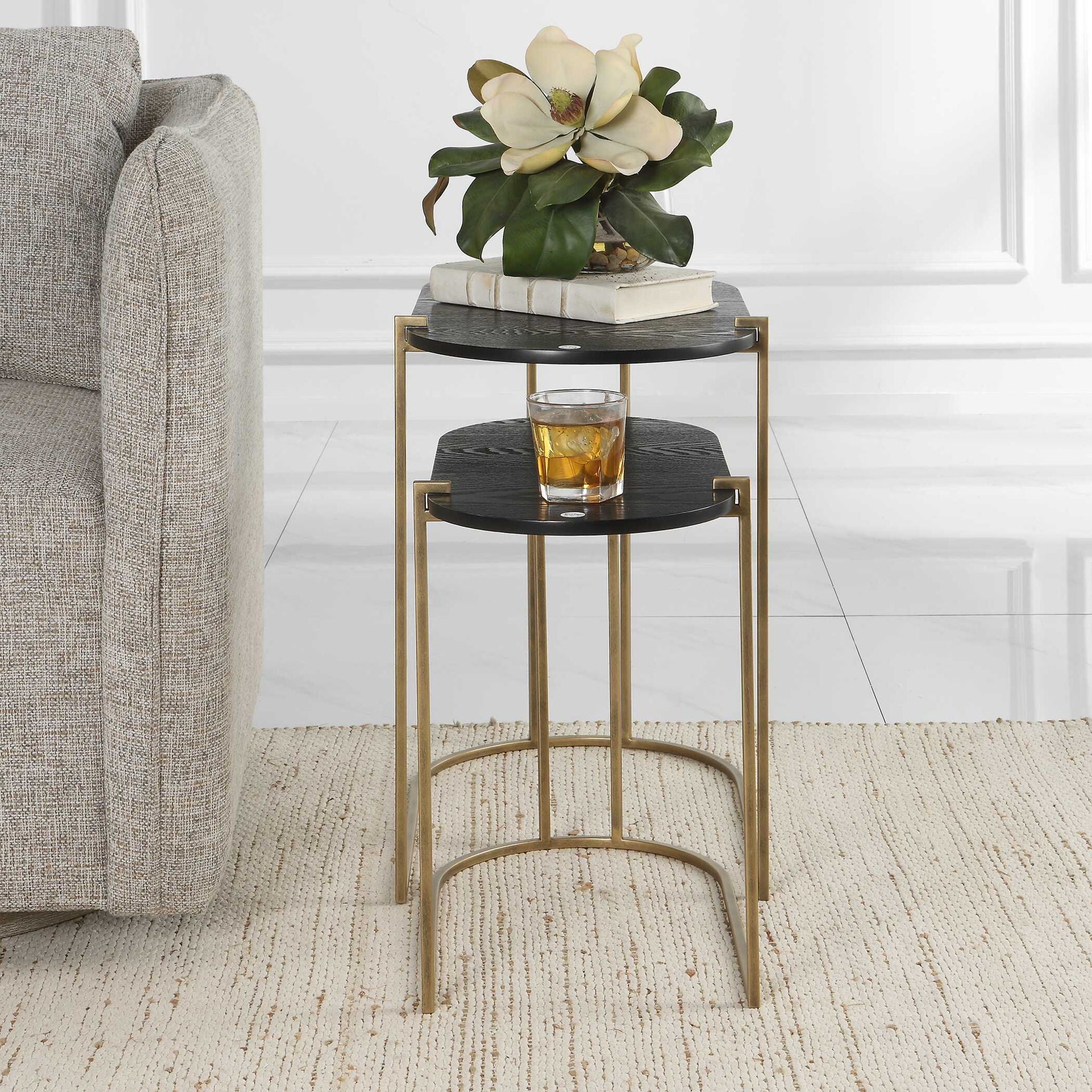 Aztec - Wood Nesting Tables (Set of 2) - Image 2