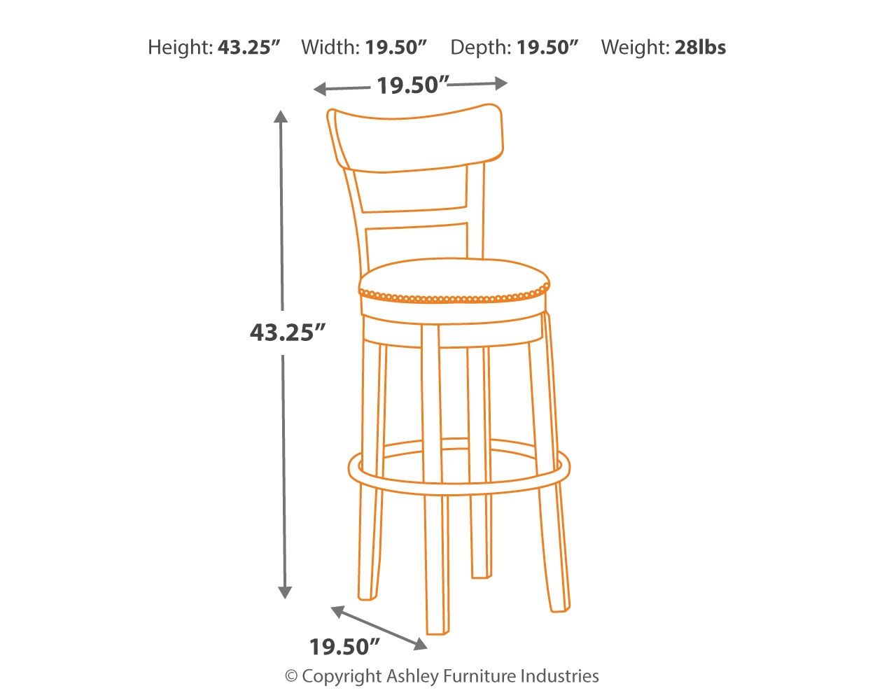 Pinnadel - Swivel Barstool - Image 3