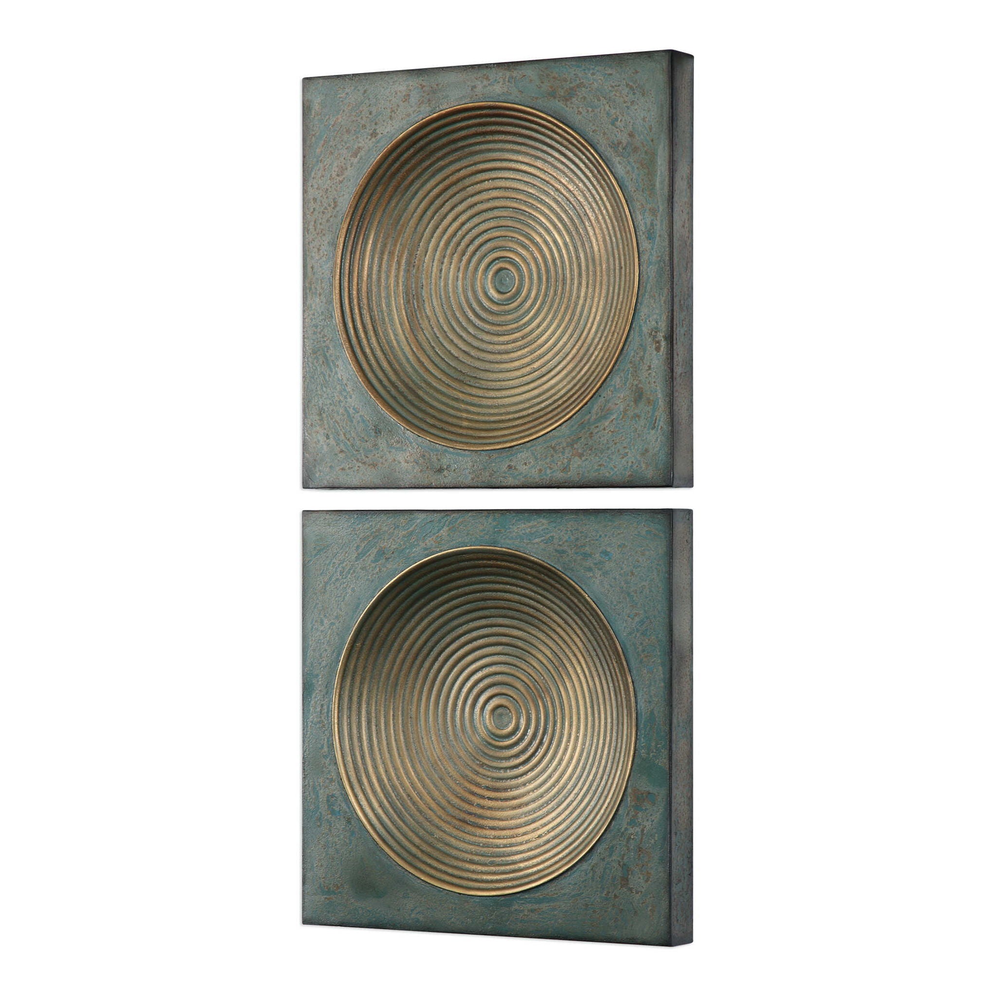 Sybil - Squares (Set of 2) - Antique Gold - Image 2
