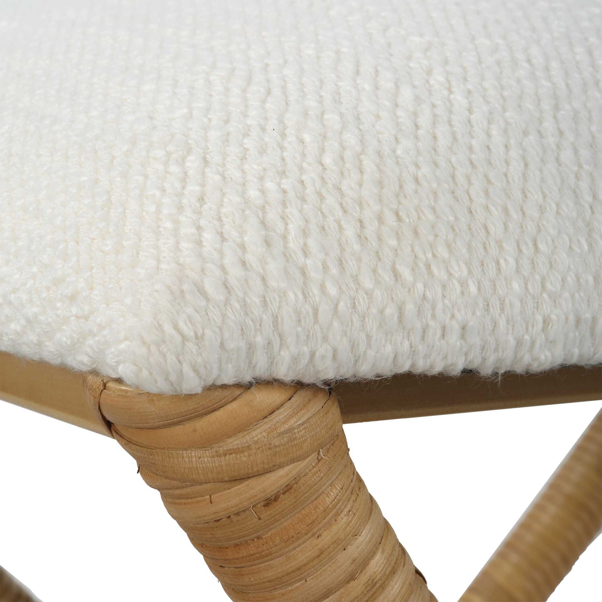 Expedition - White Fabric Small Bench - Image 2