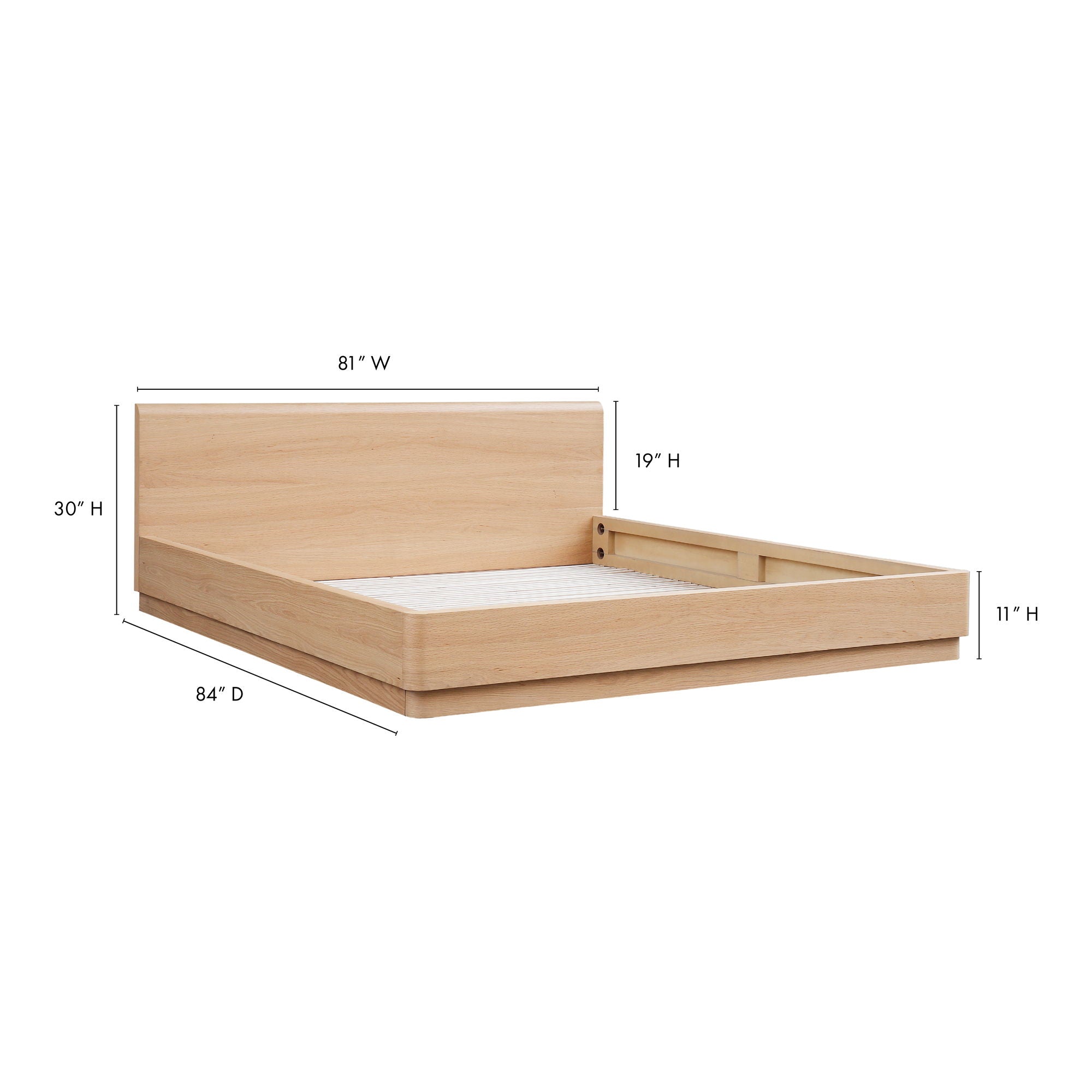 Round Off - King Bed - Natural Oak - Image 2