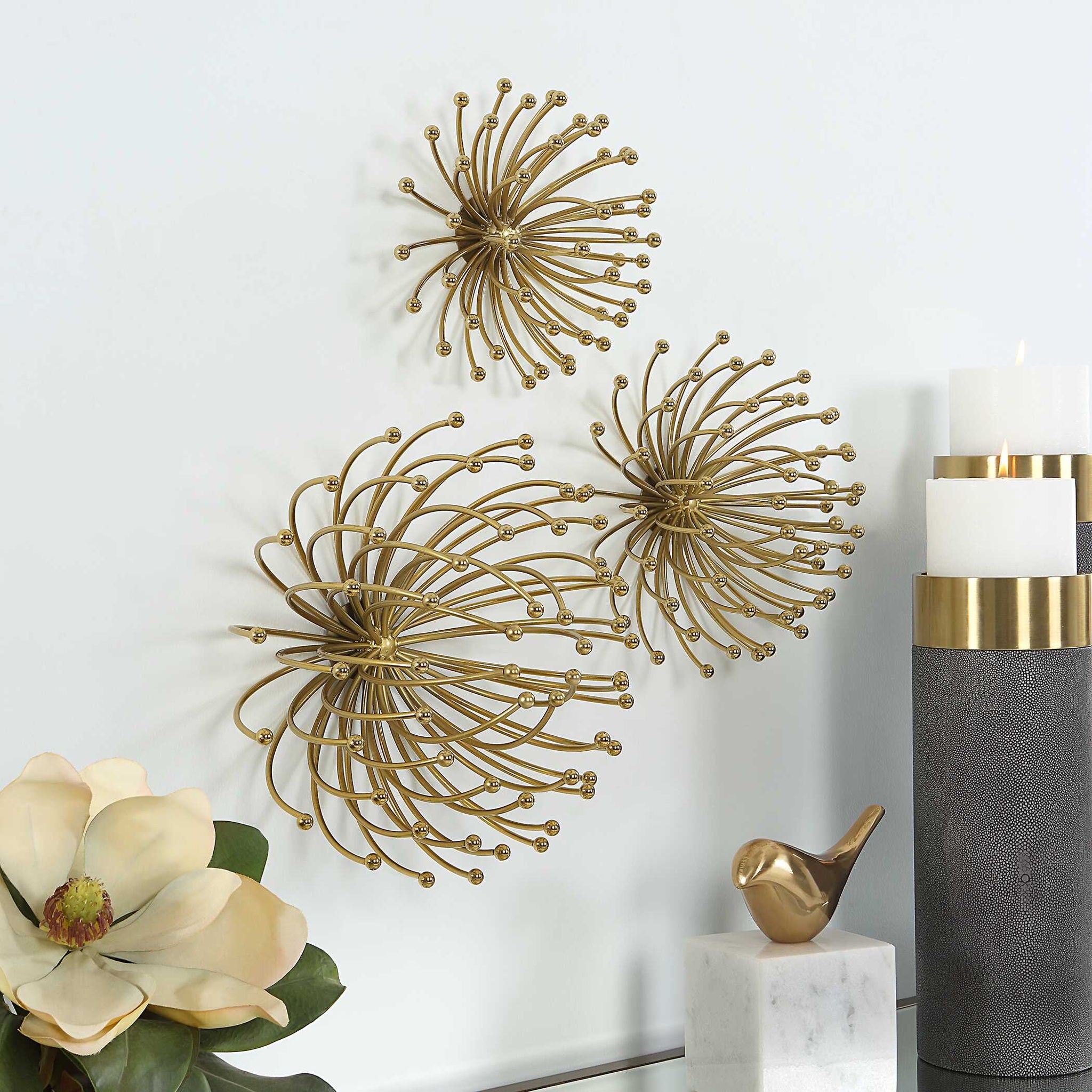 Aga - Gold Metal Wall Decor (Set of 3) - Image 2