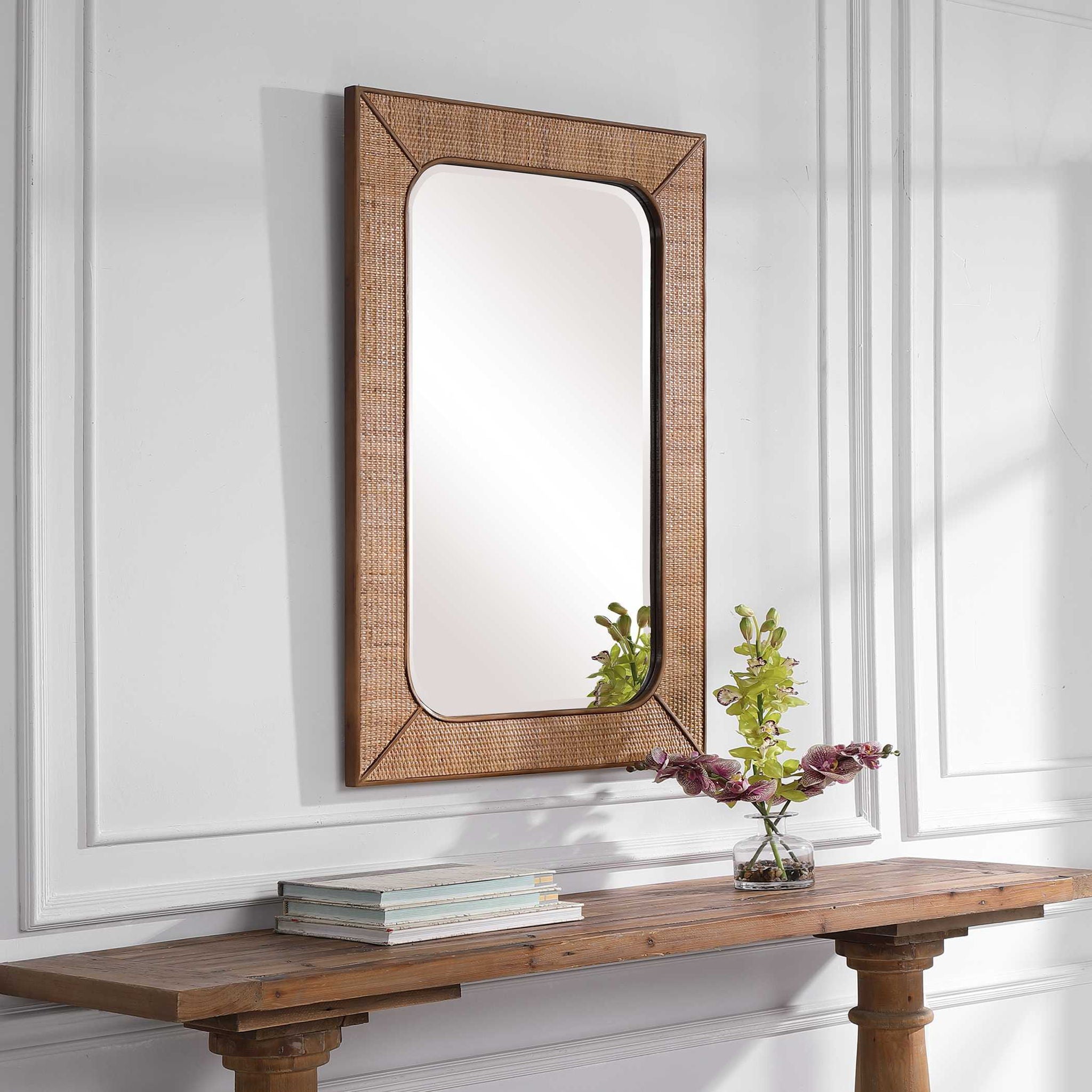 Tahiti - Rattan Mirror - Light Brown - Image 2