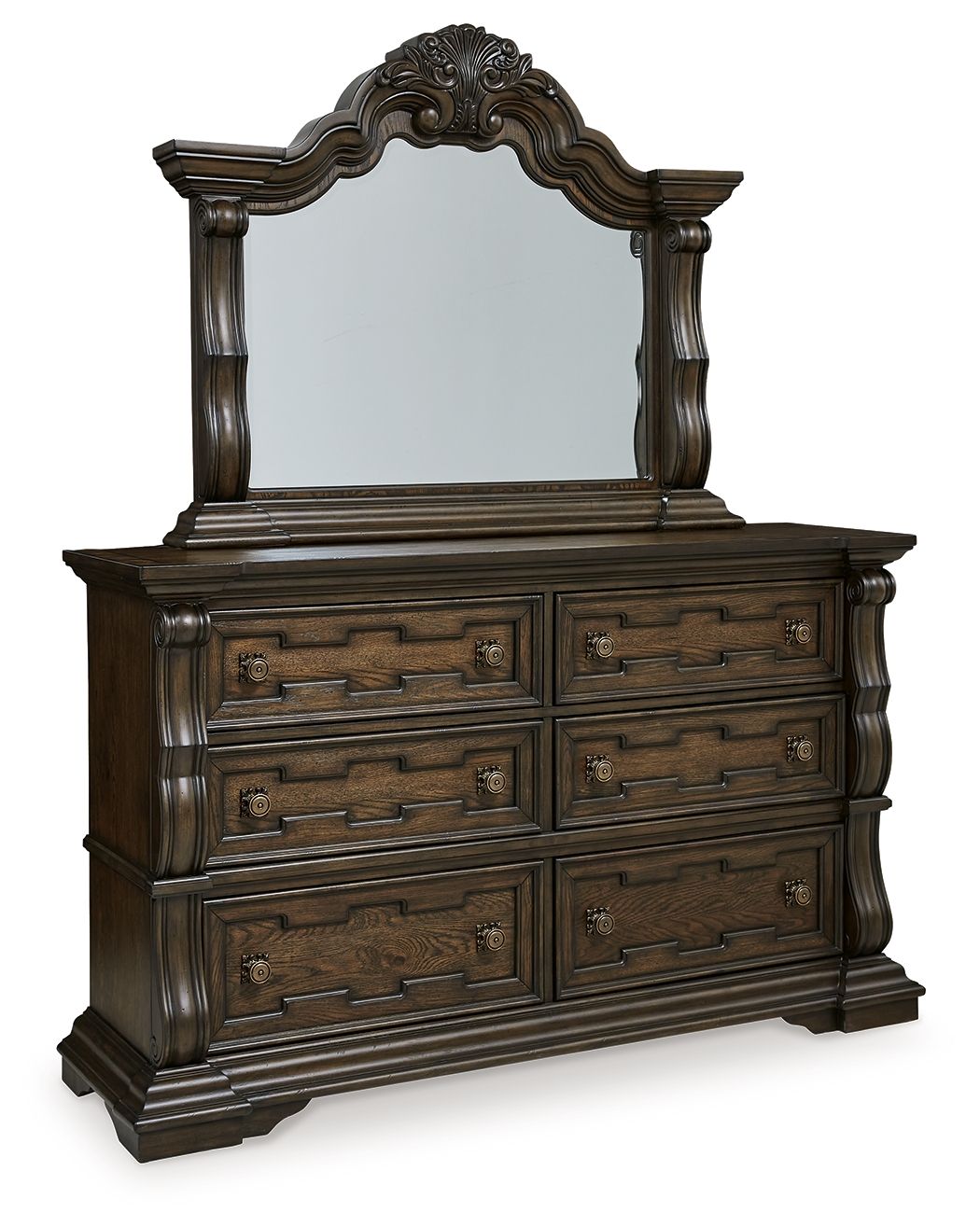 Maylee – Dresser And Mirror – Dark Brown