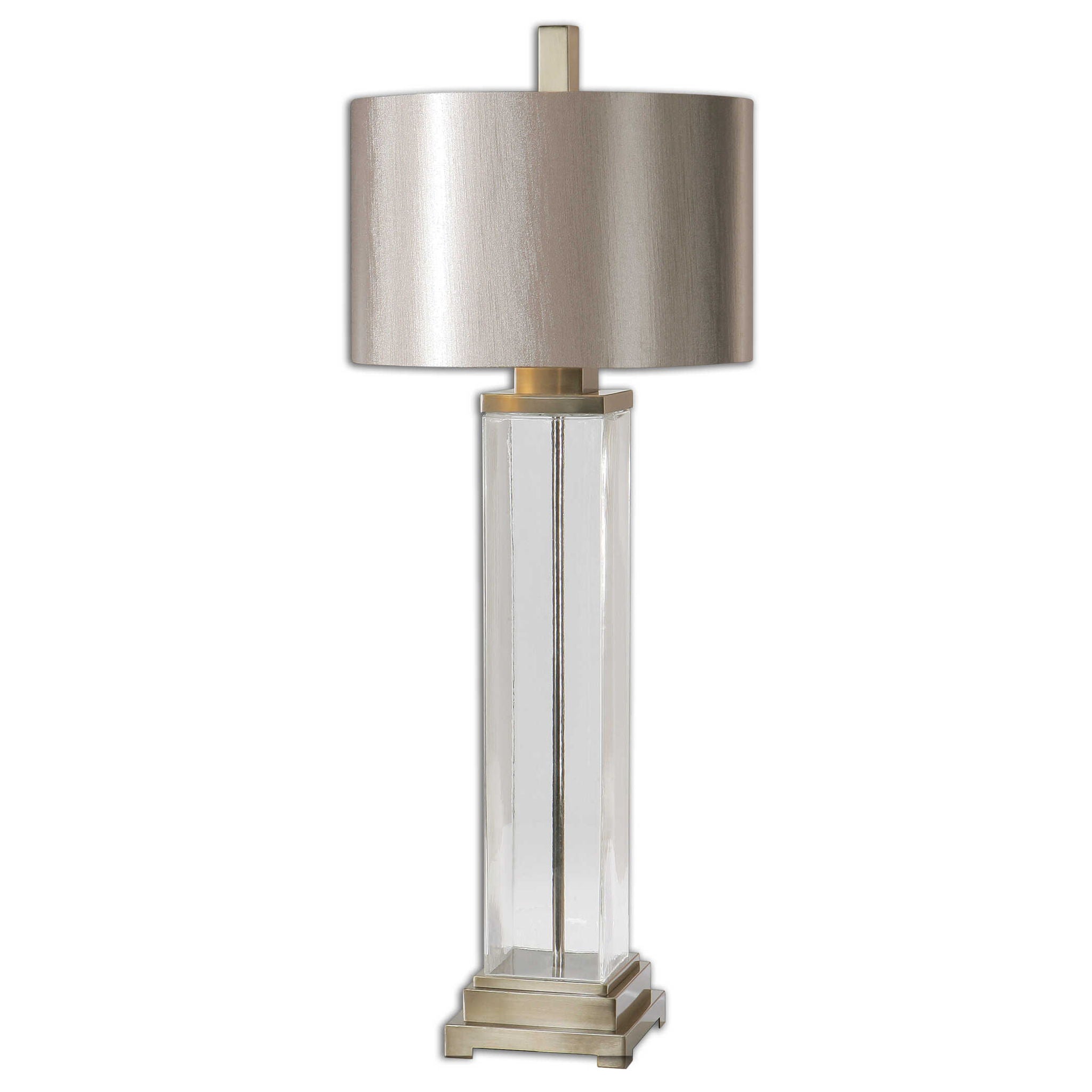 Drustan - Clear Glass Table Lamp - Pearl Silver - Image 1