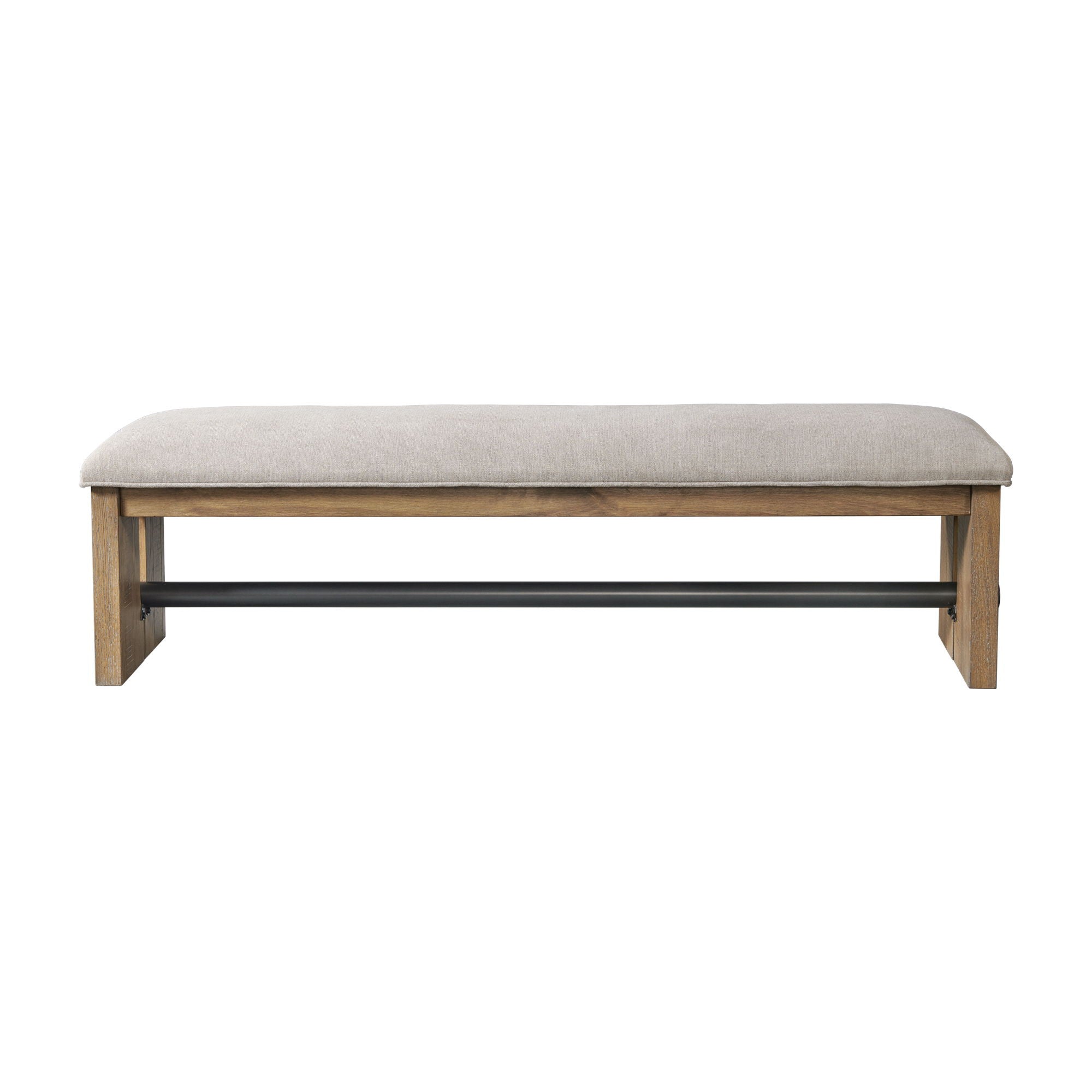 Landmark - Backless Bench - Weathered Oak - Image 2