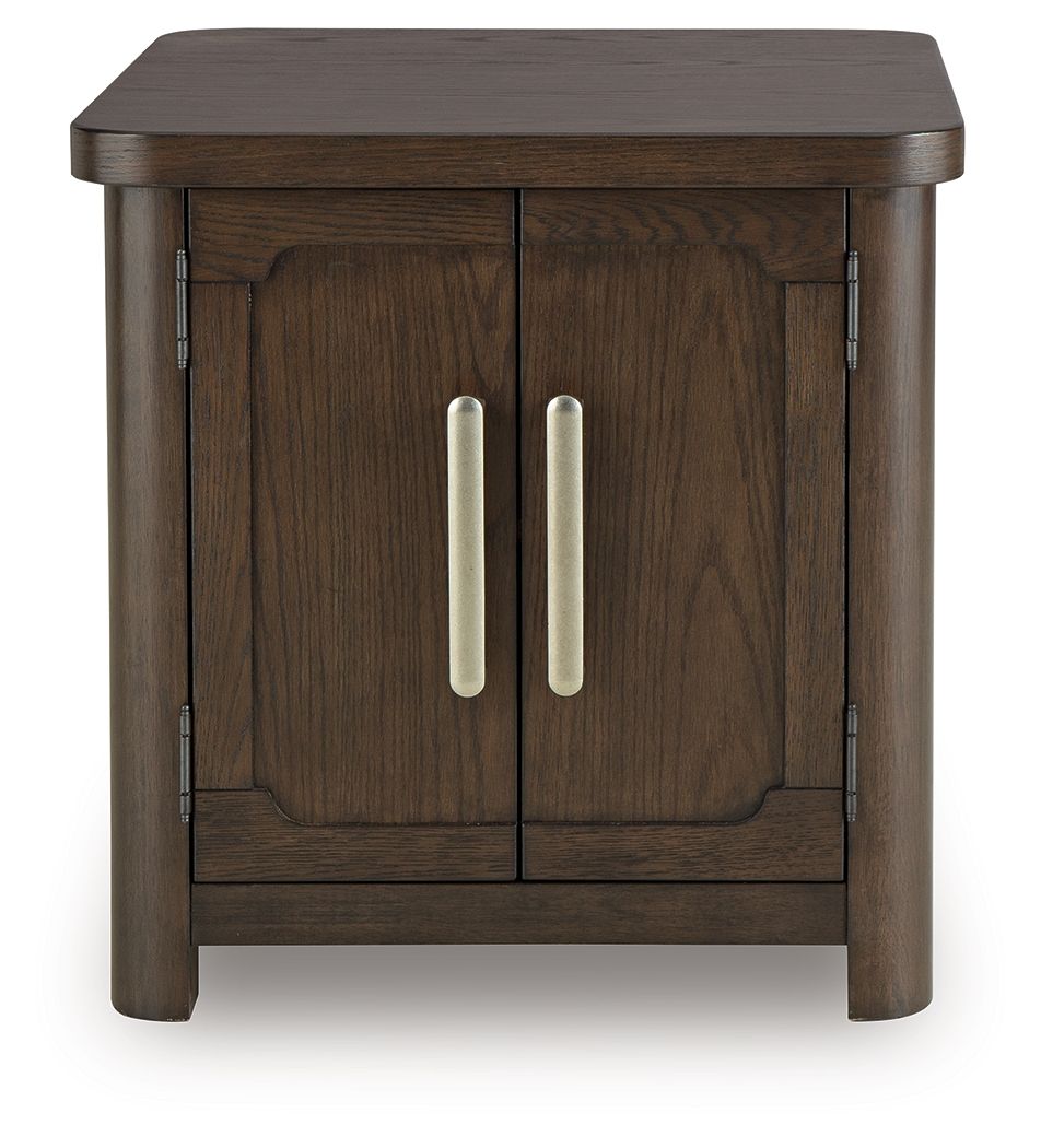 Breckington - Rectangular 2-door End Table - Dark Brown - Image 2