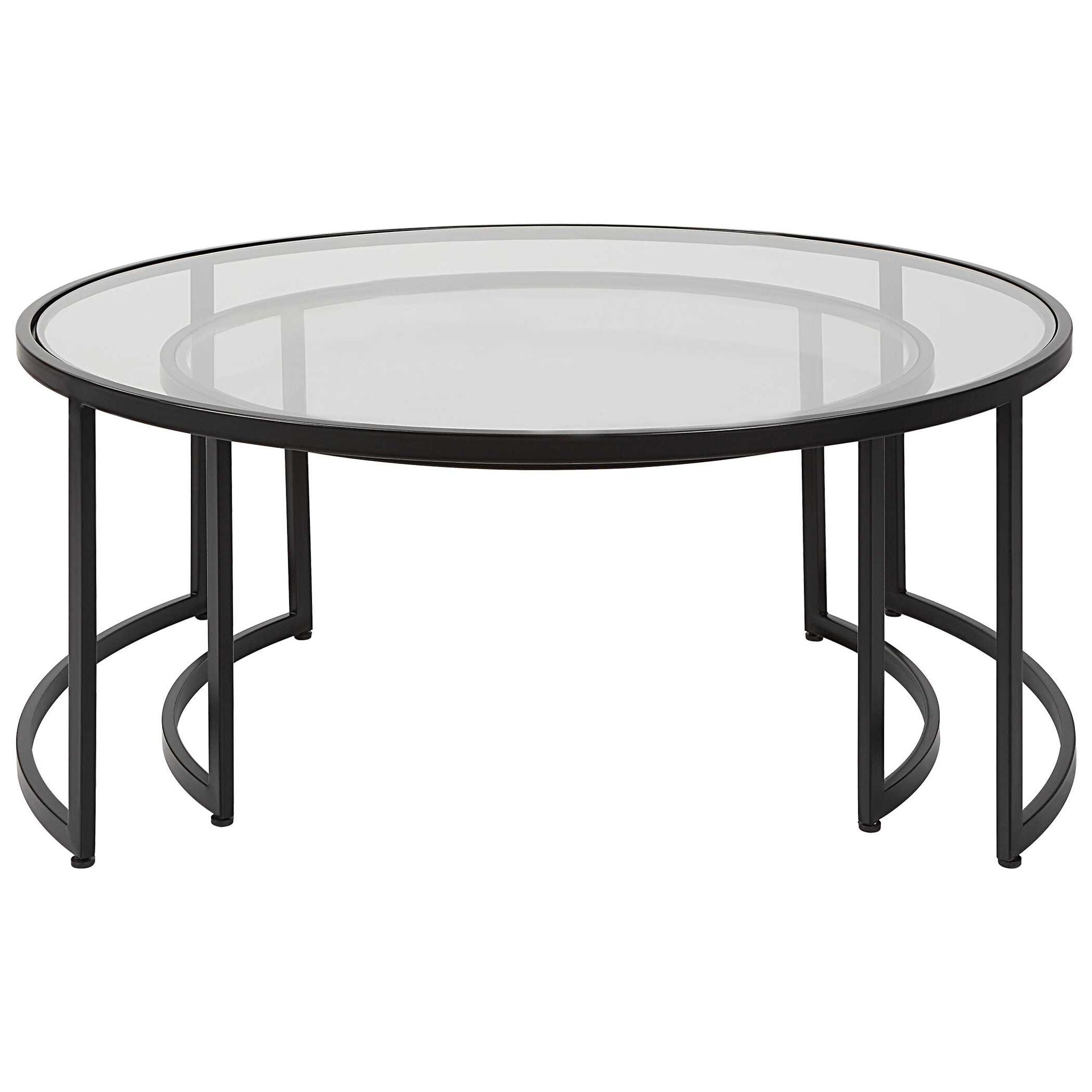 Rhea - Nesting Coffee Tables (Set of 2) - Black - Image 2