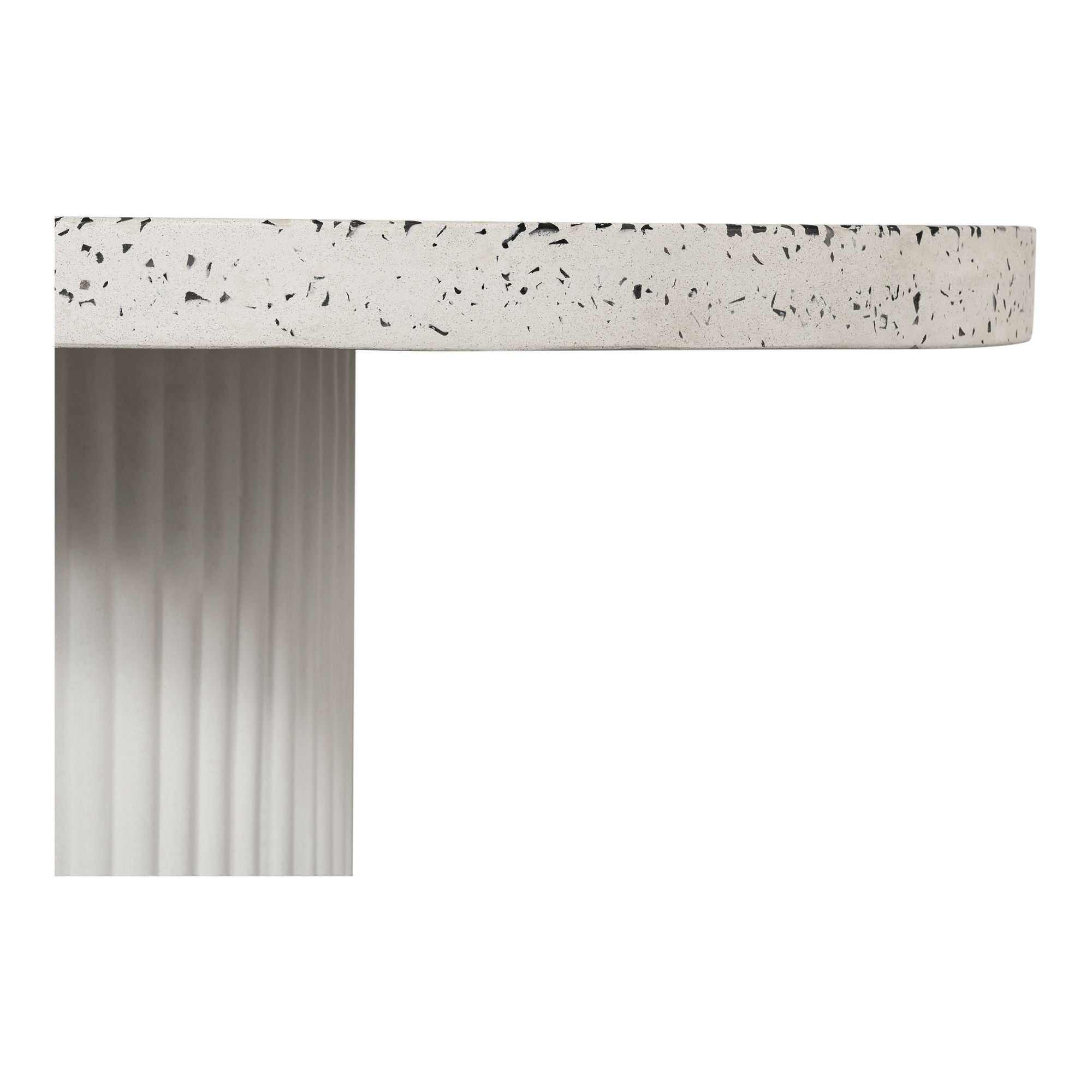 Lyon - Outdoor Cement Dining Table - Pearl Silver - Image 2