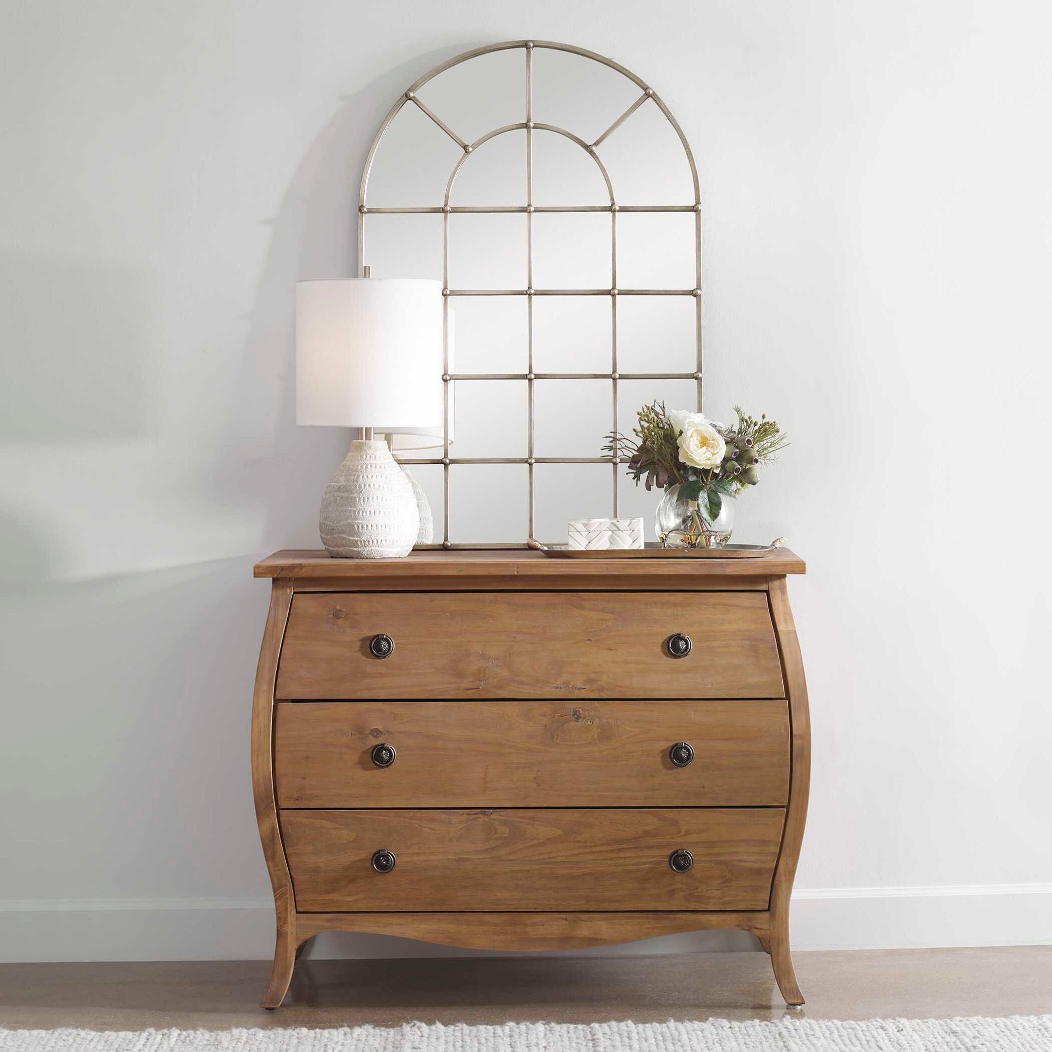 Barwell Arch - Window Mirror - Pearl Silver - Image 3