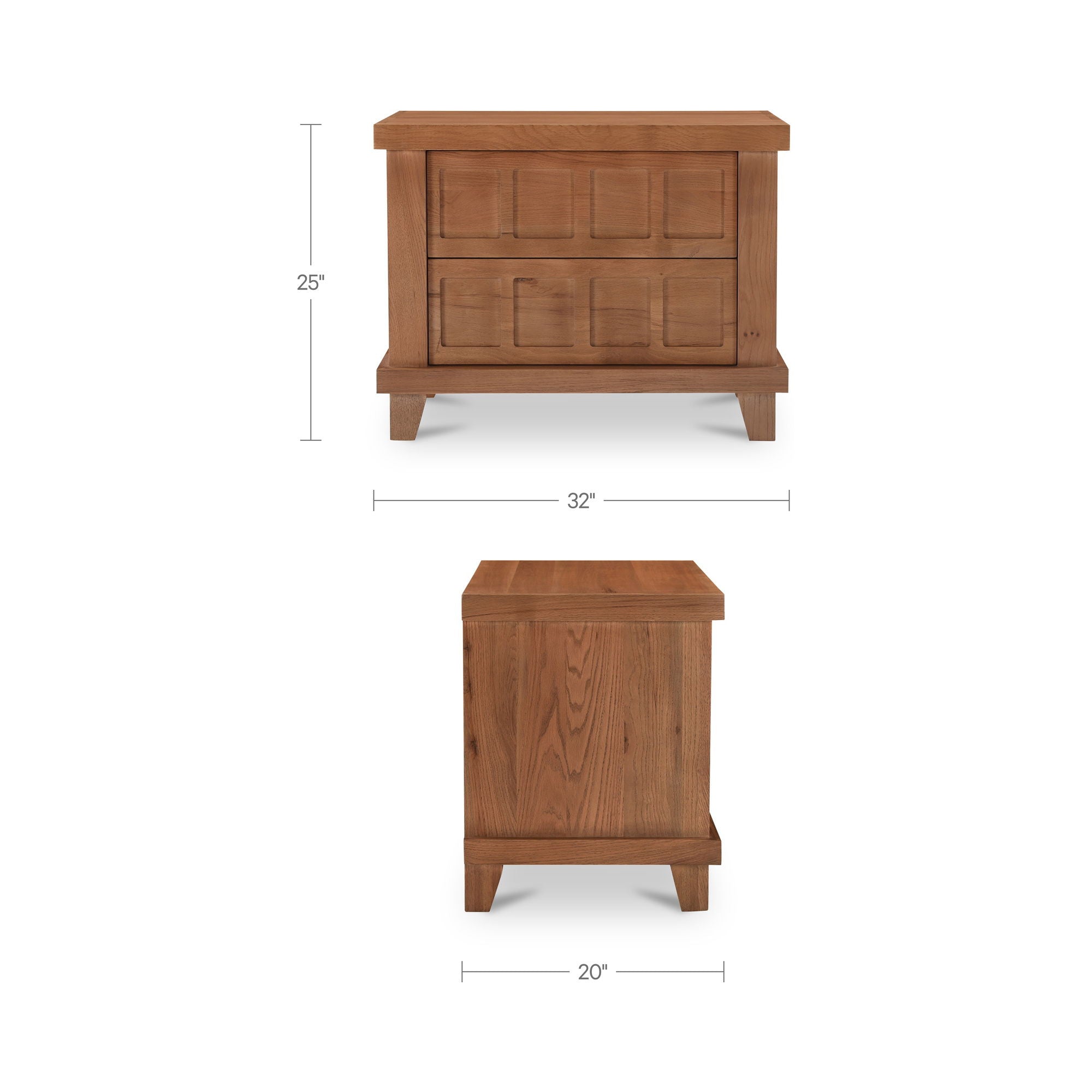 Enya - Nightstand - Red / Oak - Image 2