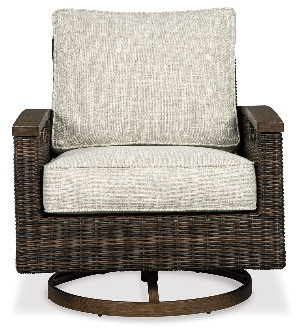 Paradise Trail - Swivel Lounge Chair (Set of 2) - Medium Brown - Image 2