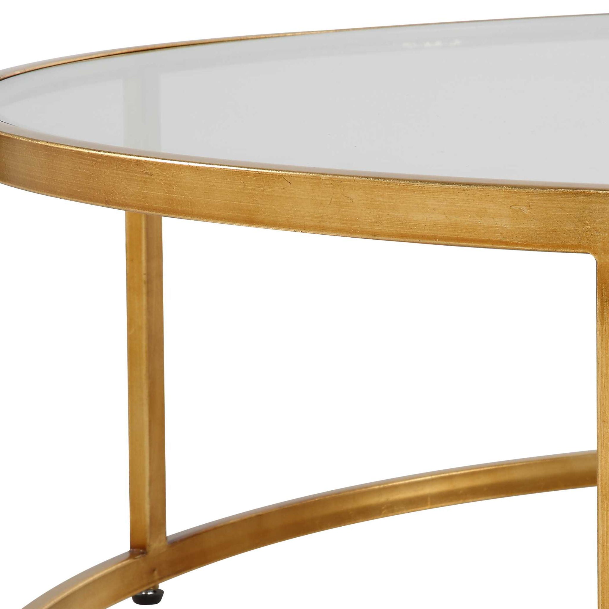 Radius - Modern Circular Coffee Table - Gold - Image 2