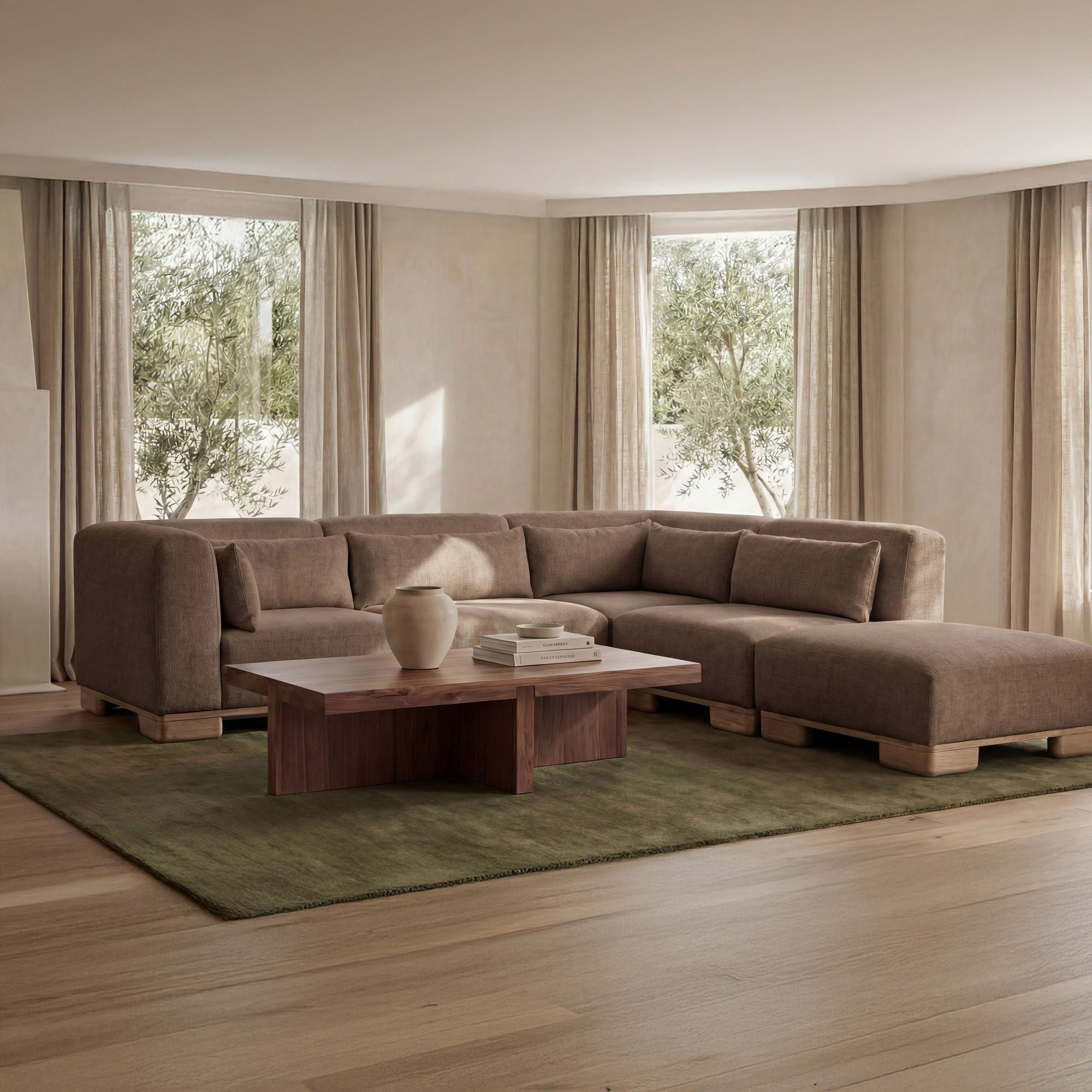 June – Ottoman – Dark Brown