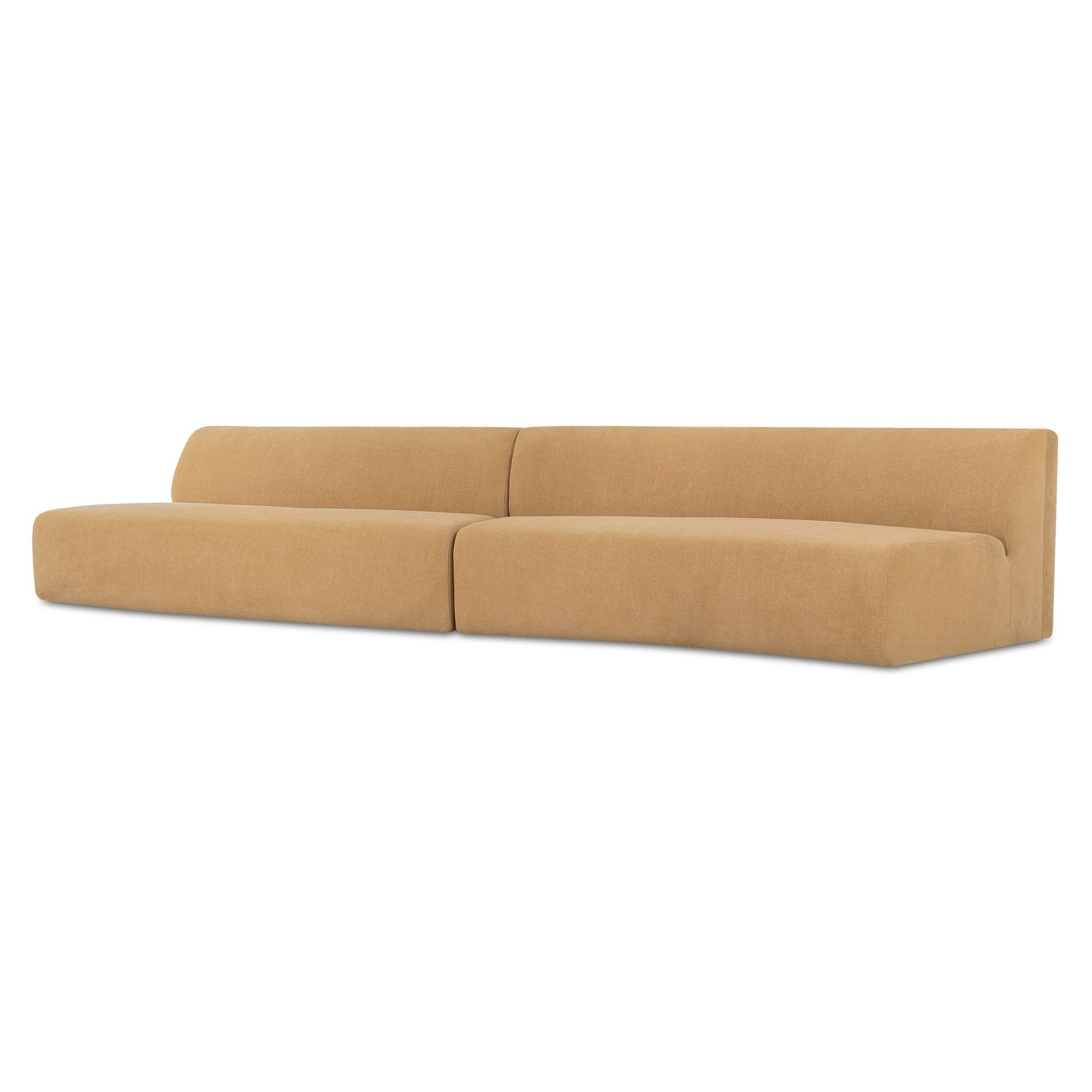 Naomi - 2 Piece Wave Modular Sectional - Golden Yellow - Image 2