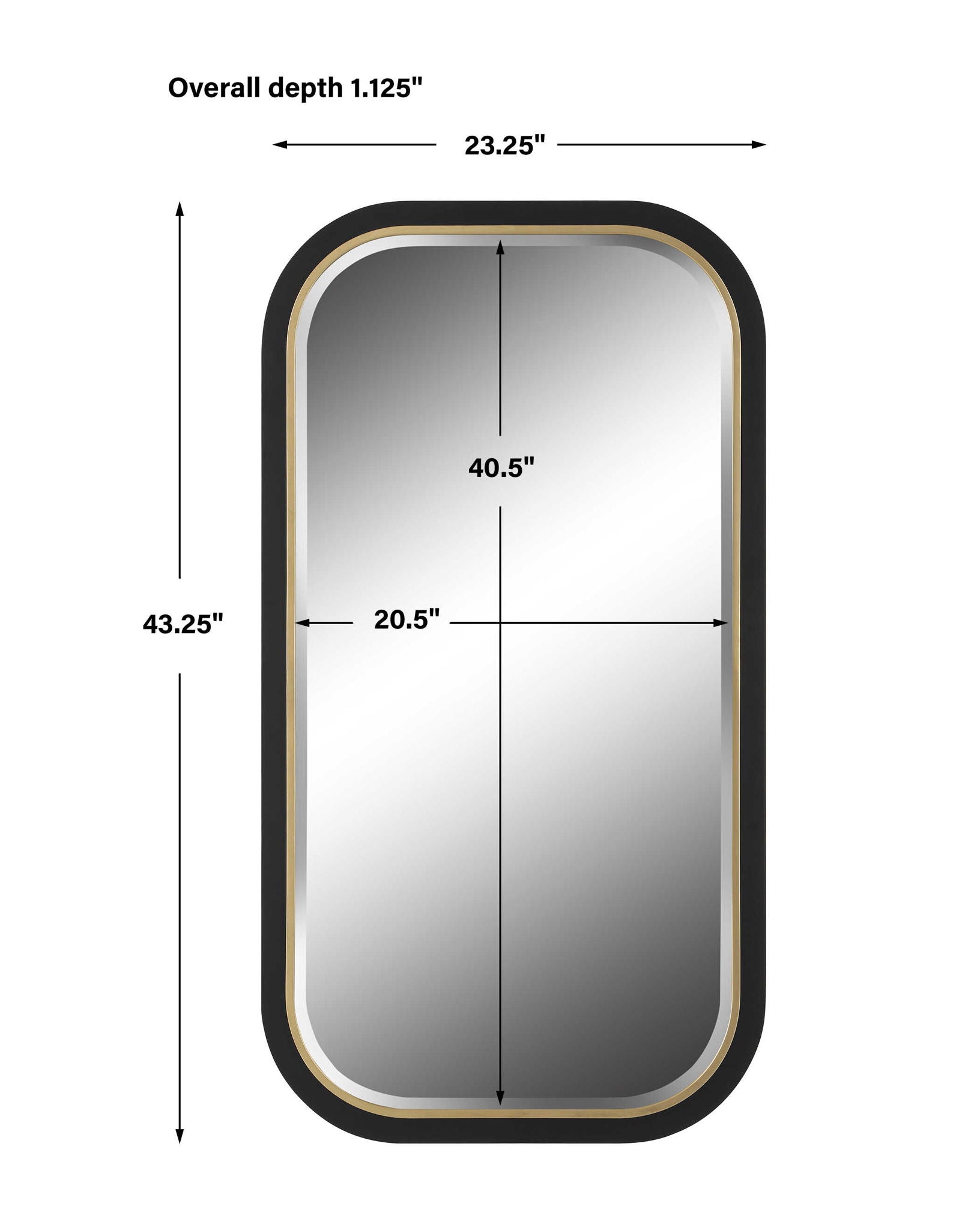 Nevaeh - Curved Rectangle Mirror - Image 2