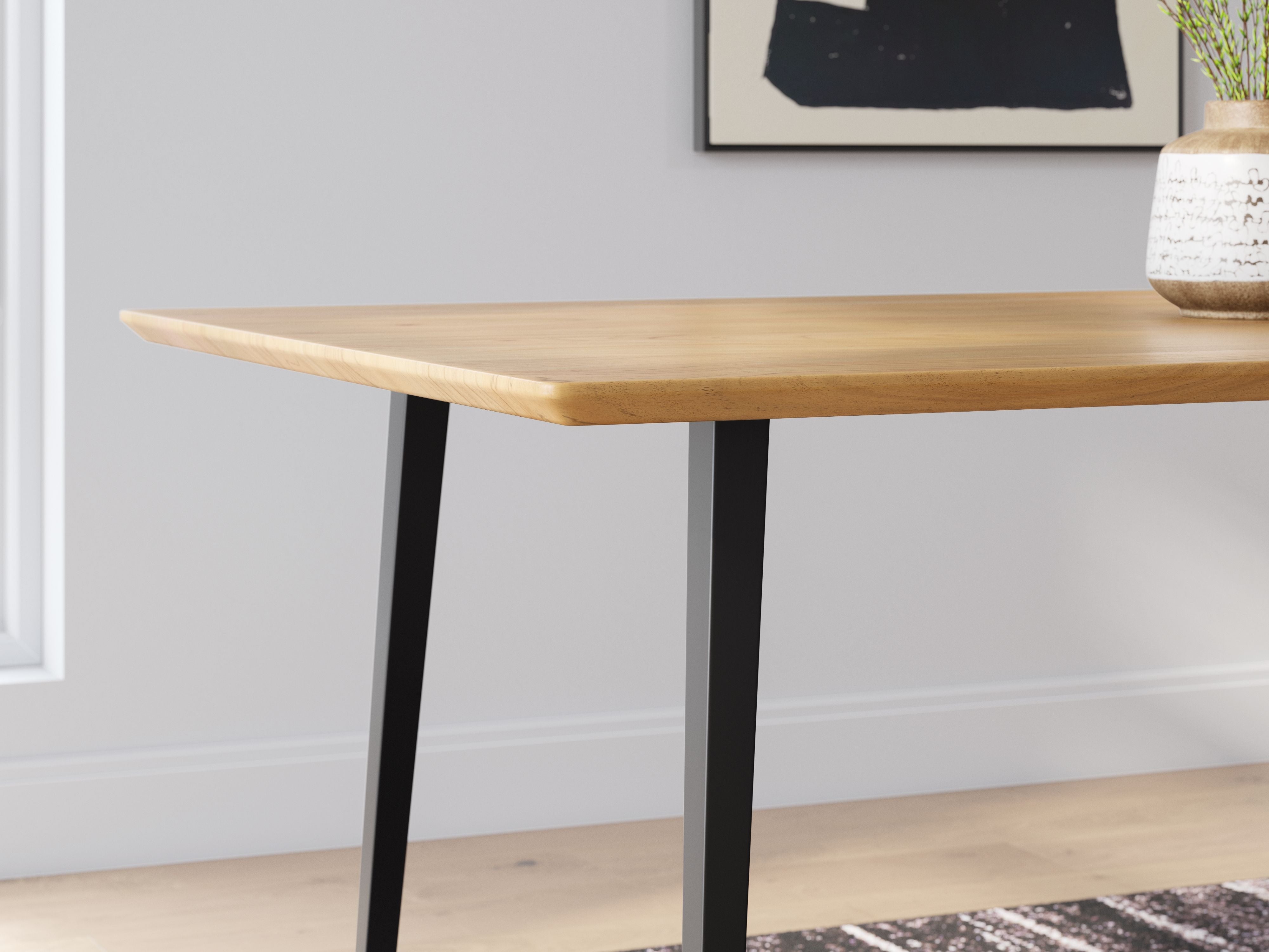 Gretlynn - Rectangular Dining Room Table - Black / Natural - Image 3