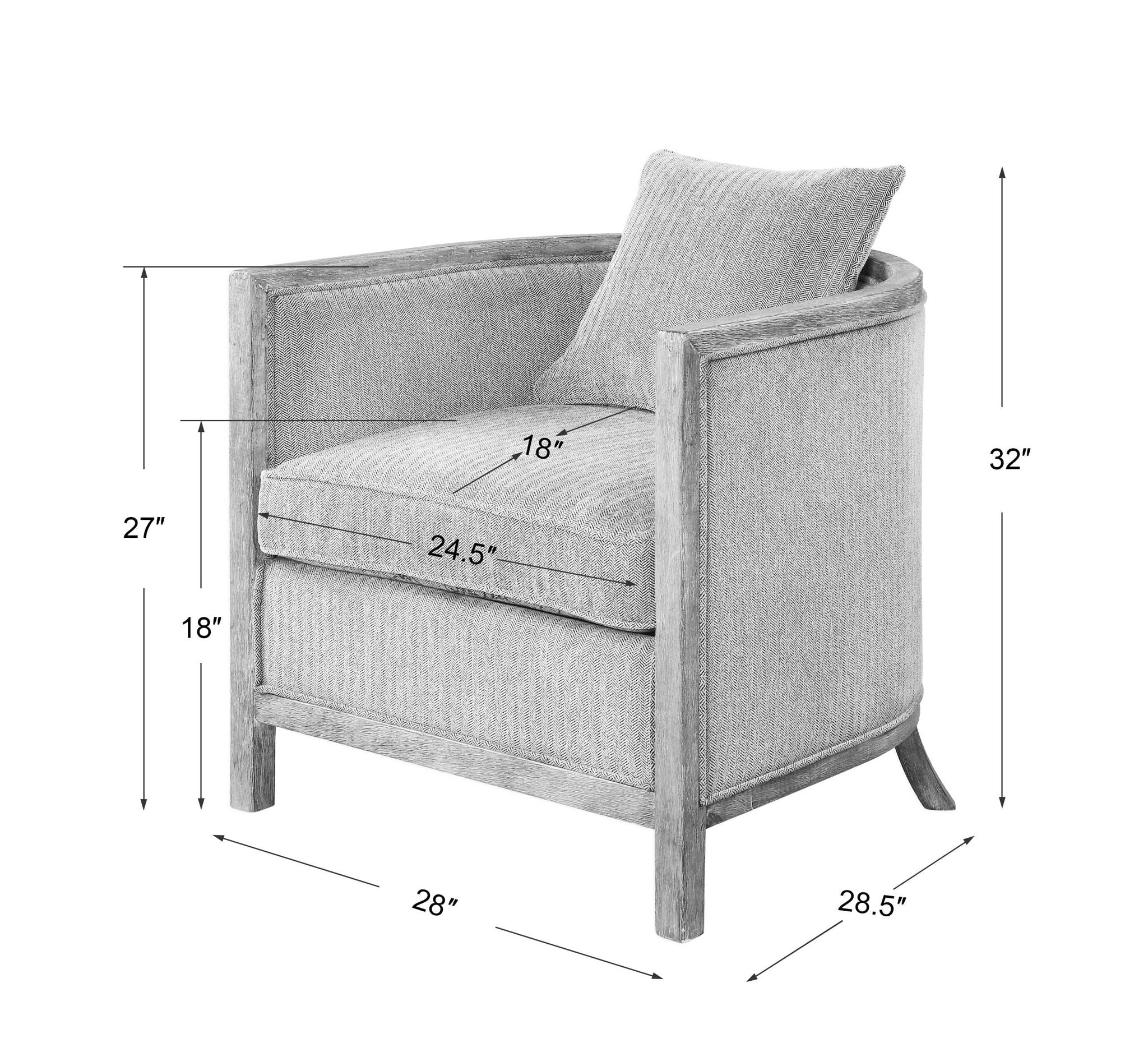 Viaggio - Chenille Accent Chair - Gray - Image 2