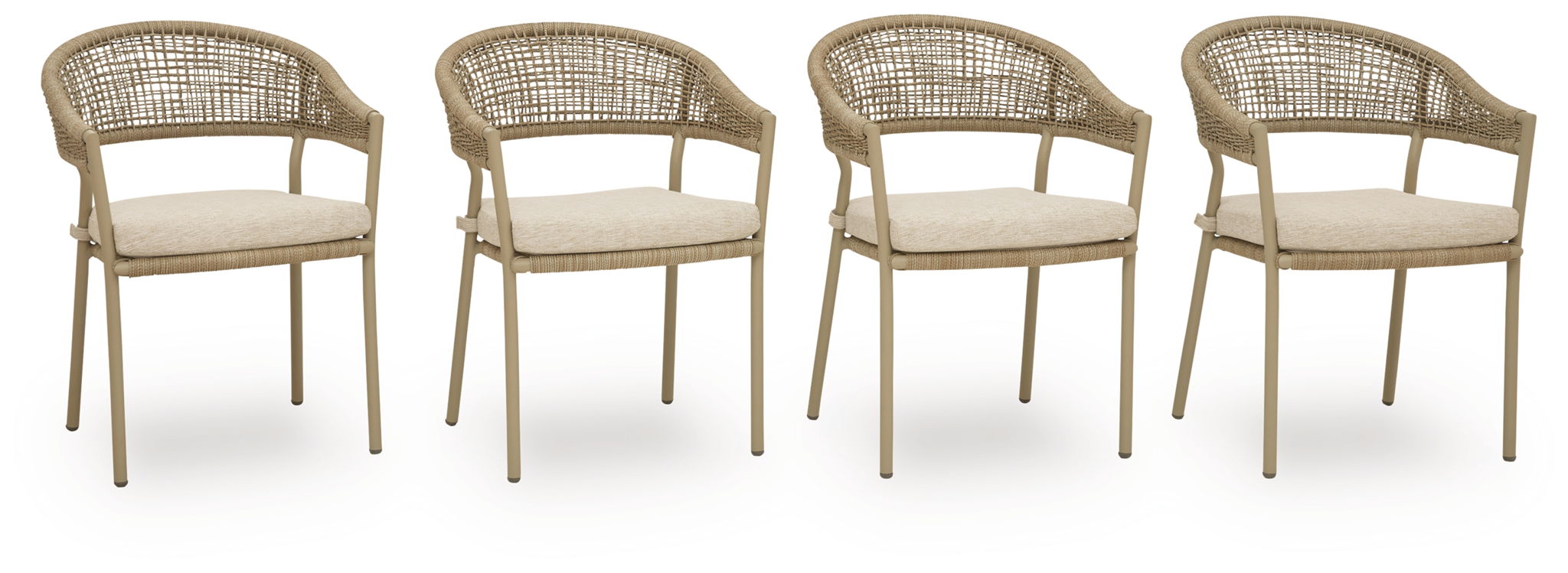 Orchard Beach - Arm Chair With Cushion (Set of 4) - Beige - Image 1
