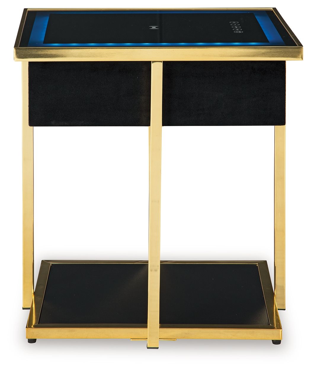 Rexwell - Accent Table With Speaker - Black / Gold Finish - Image 2