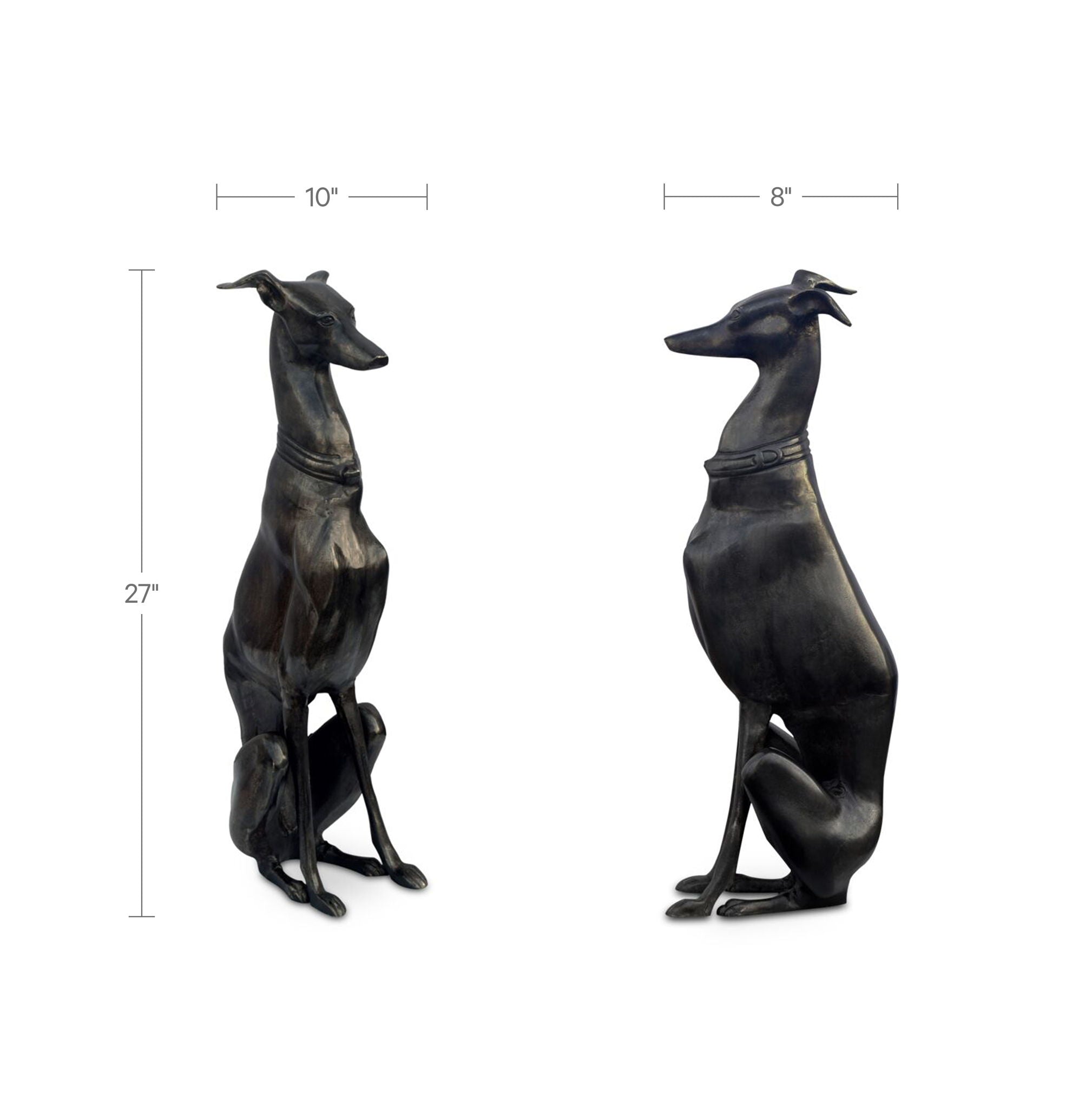 Duke Cast Aluminum Sculpture - Black - Image 3