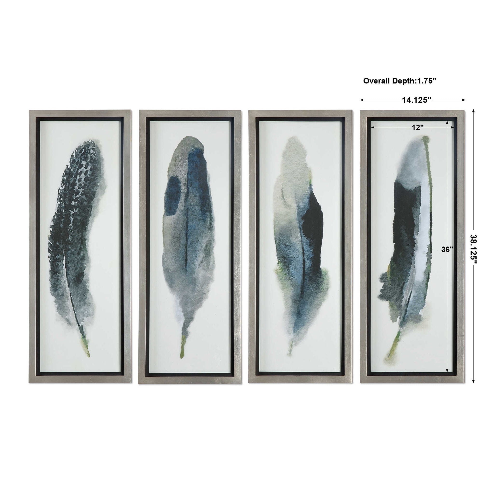 Feathered Beauty - Prints (Set of 4) - Pearl Silver - Image 2