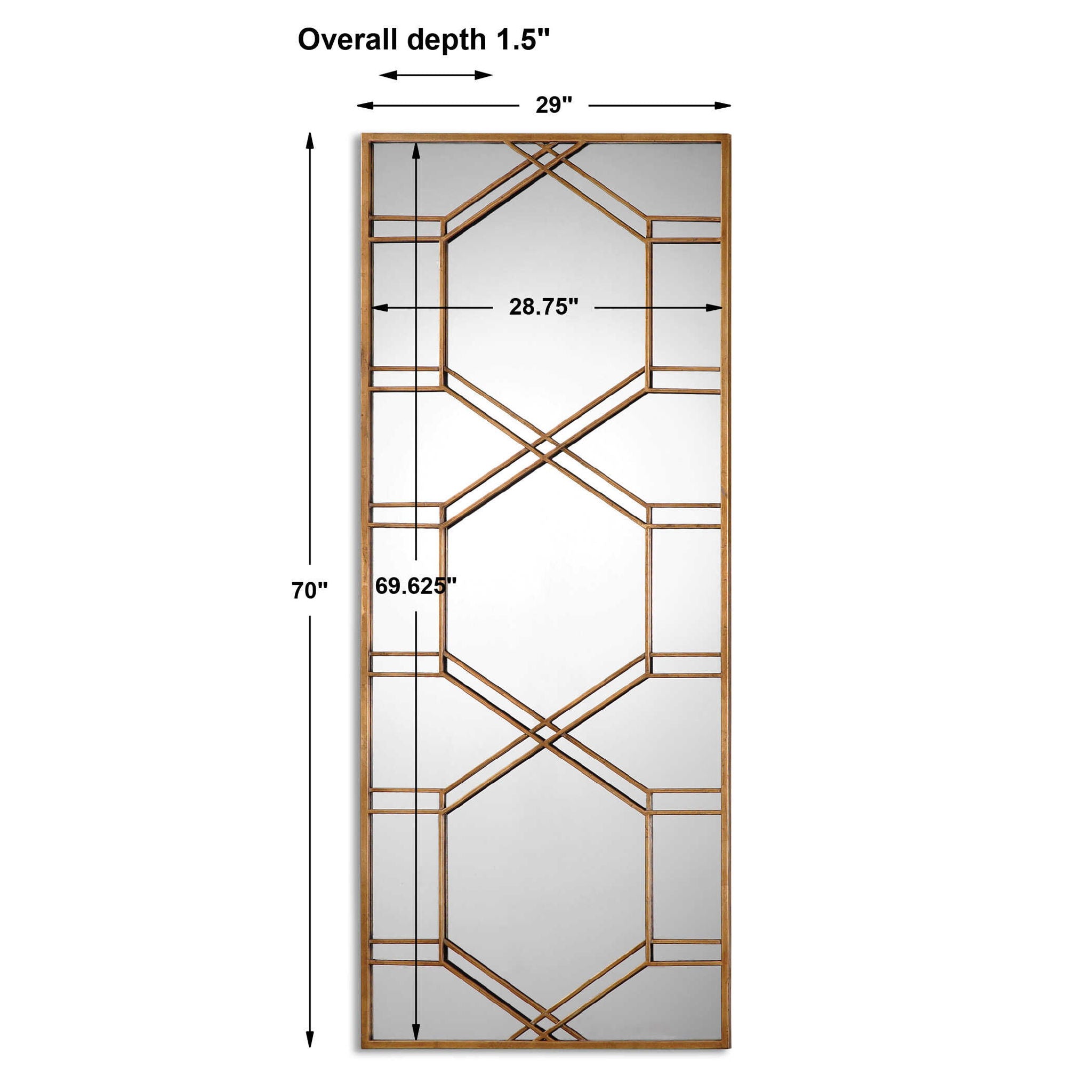 Kennis - Leaf Leaner Mirror - Gold - Image 2