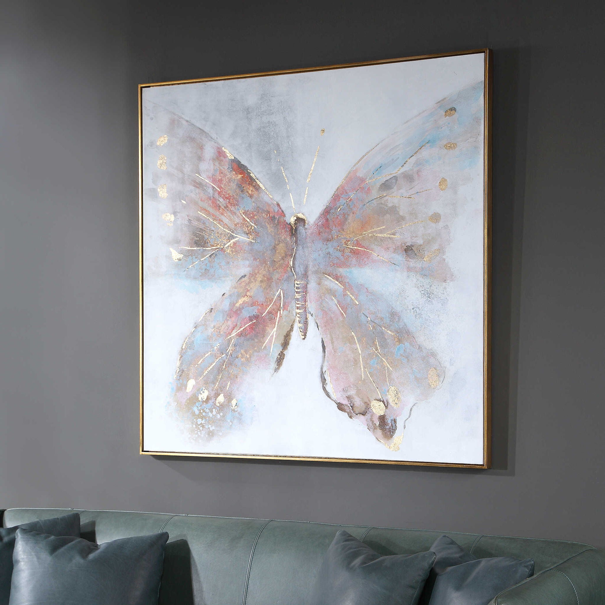 Free Flying - Hand Painted Canvas - Blue - Image 2