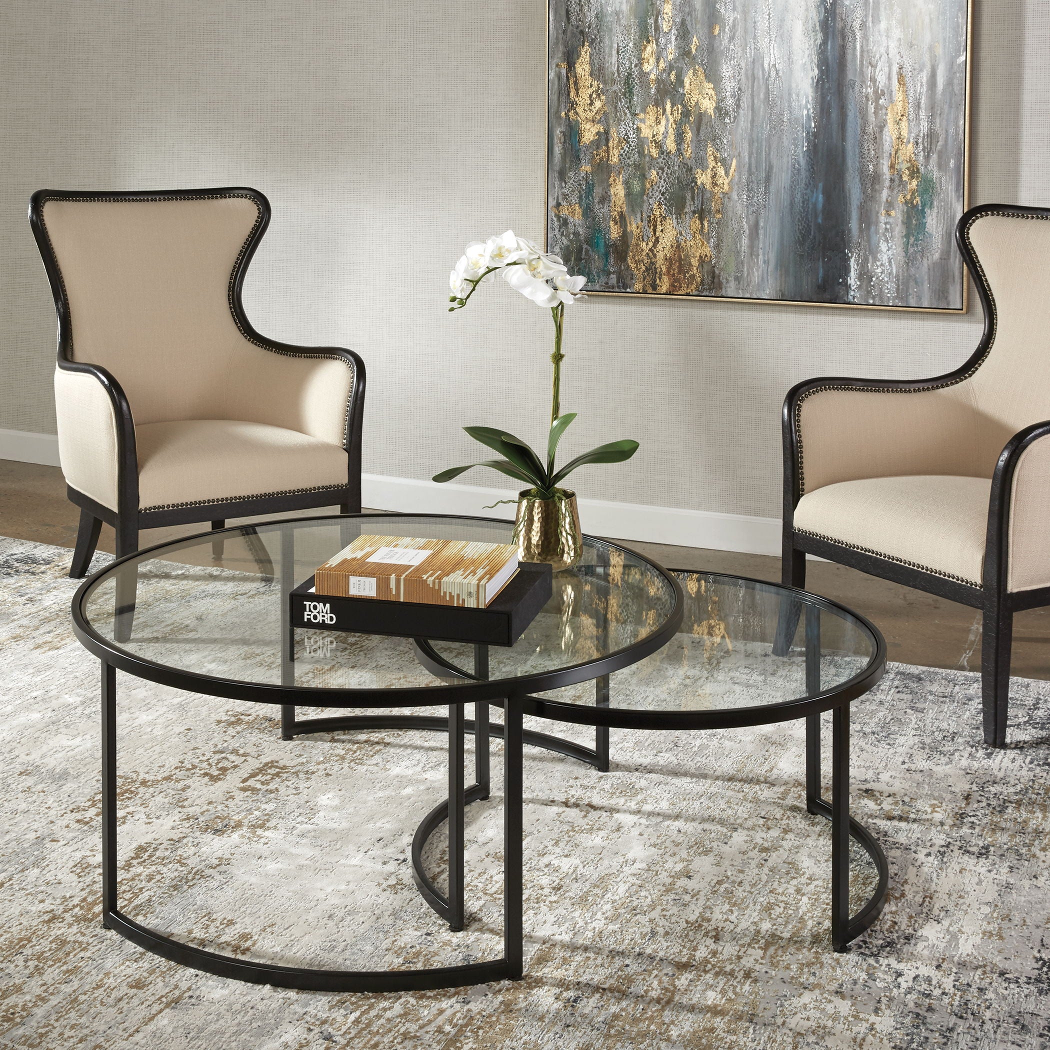 Rhea - Nesting Coffee Tables (Set of 2) - Black - Image 3