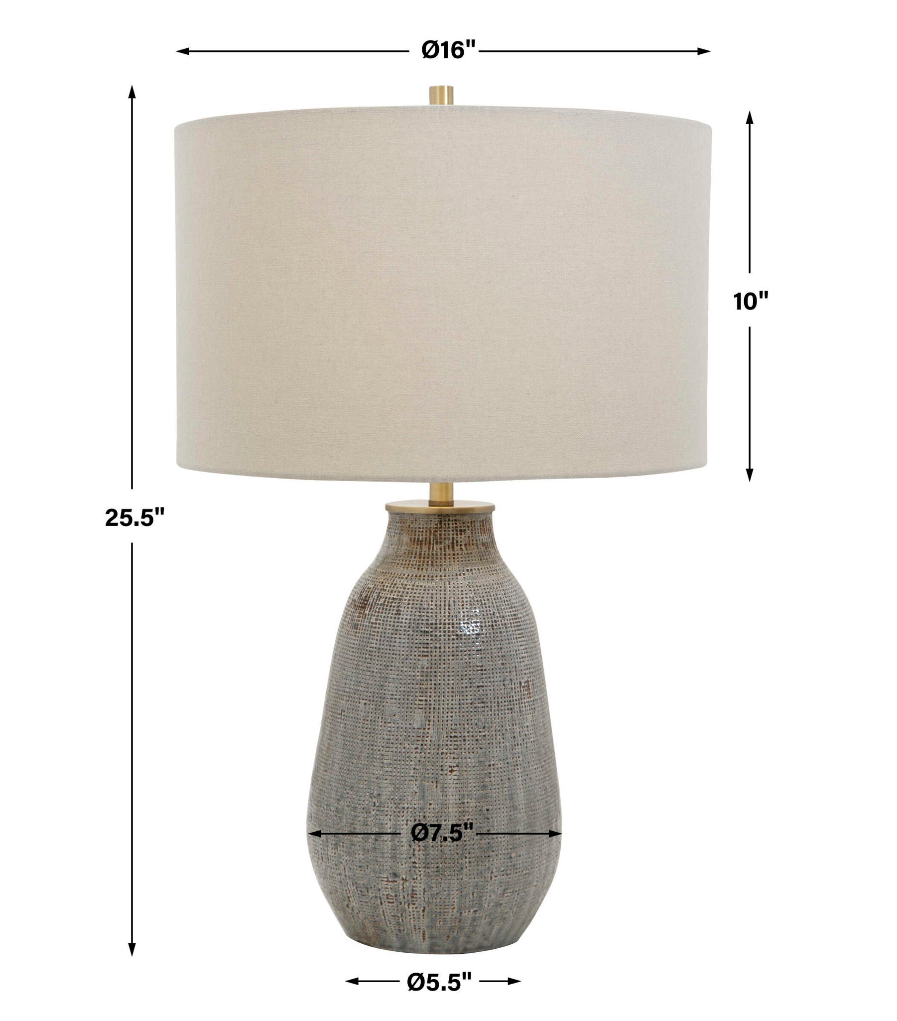 Monacan - Textured Table Lamp - Gray - Image 3