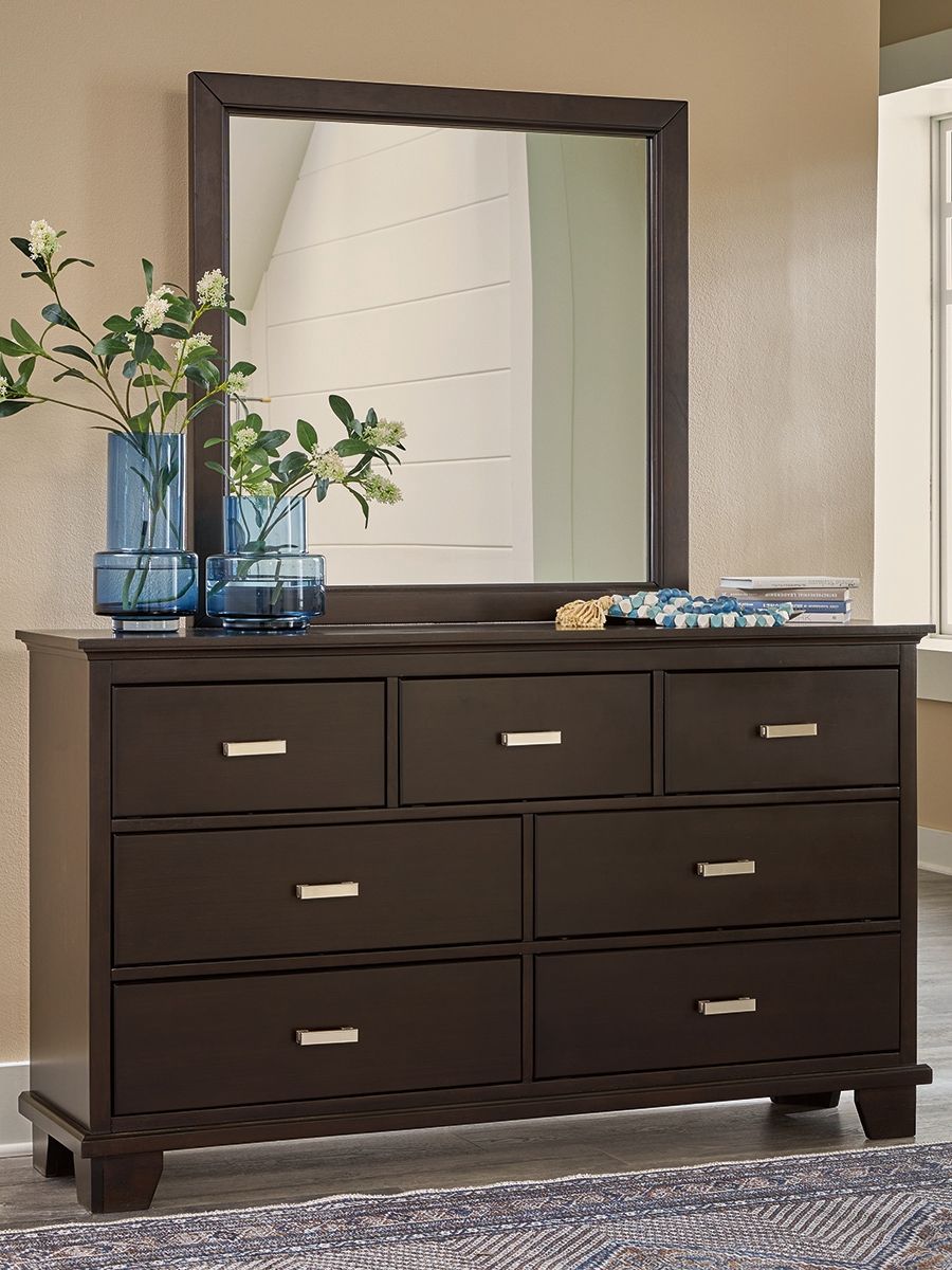 Covetown - Dresser And Mirror - Dark Brown - Image 2