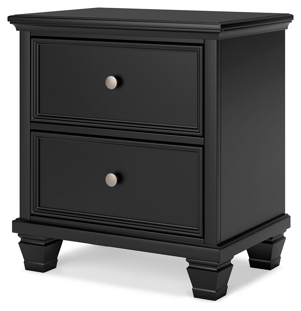 Lanolee - Two Drawer Nightstand - Black - Image 2