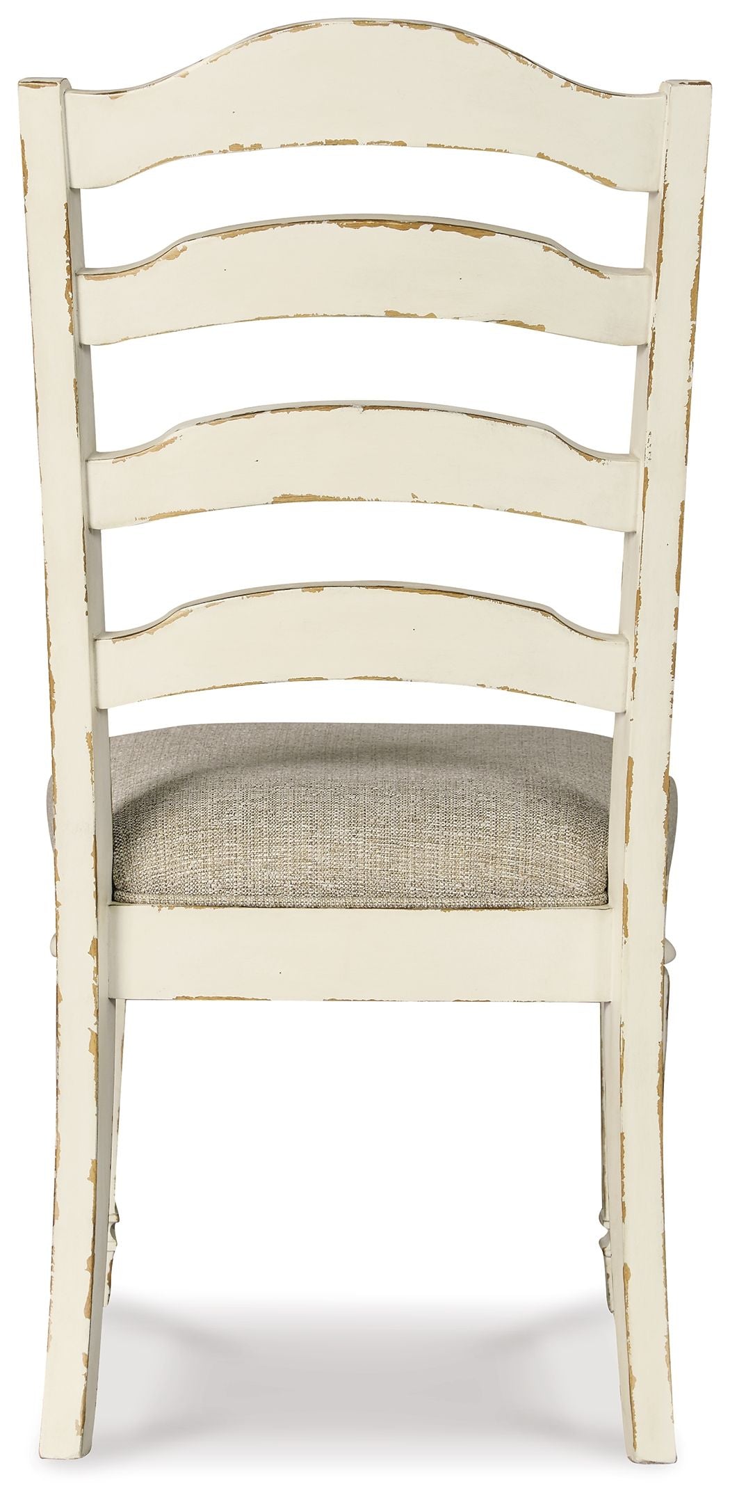 Realyn - Dining UPH Side Chair (Set of 2) - Ladderback - Chipped White - Image 2