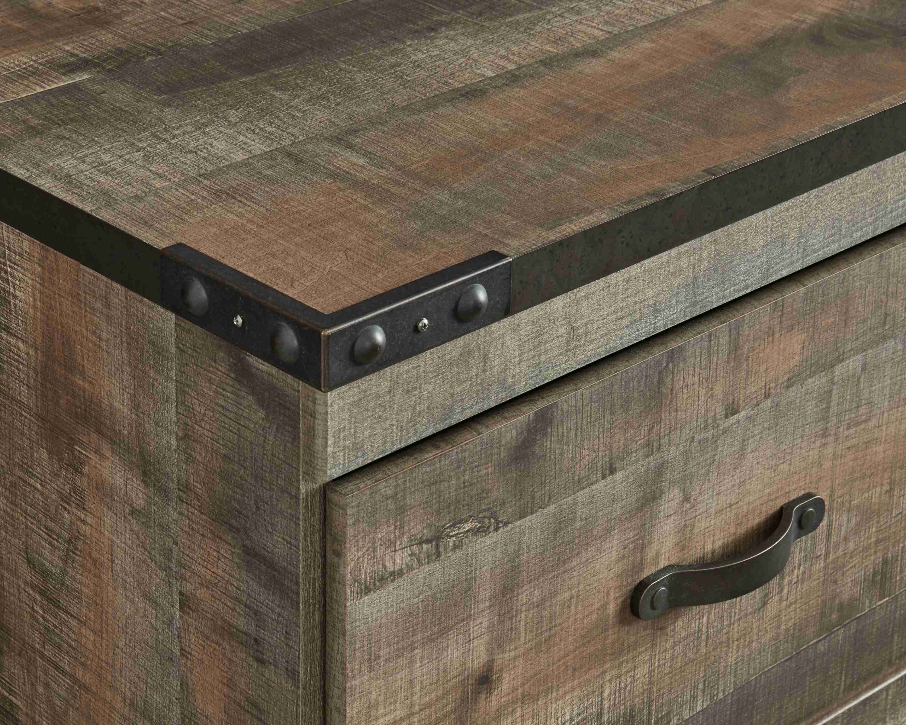 Trinell - TV Stand With Electric Fireplace - Brown - Image 2