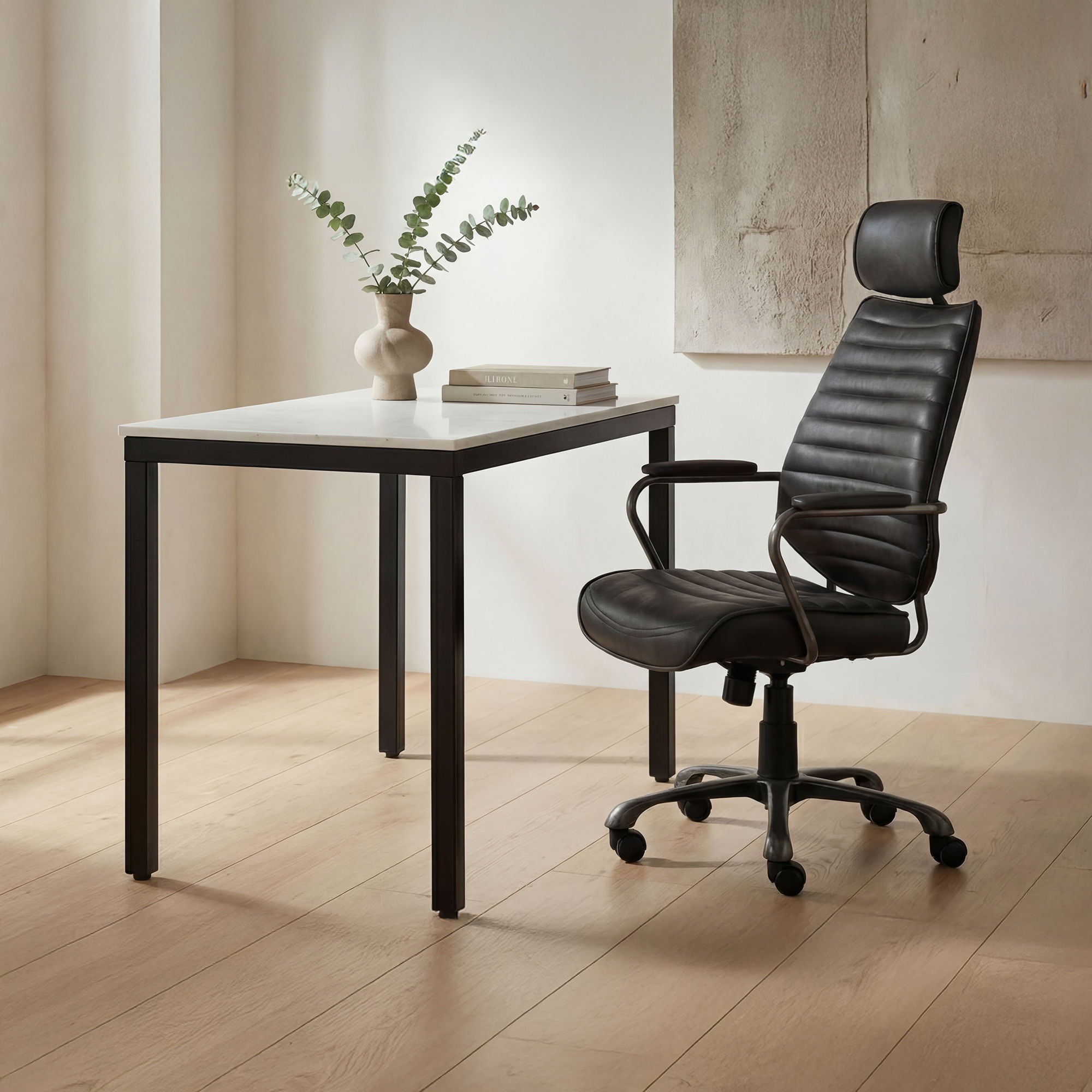 Parson - Marble Mini Desk - Black - Image 2