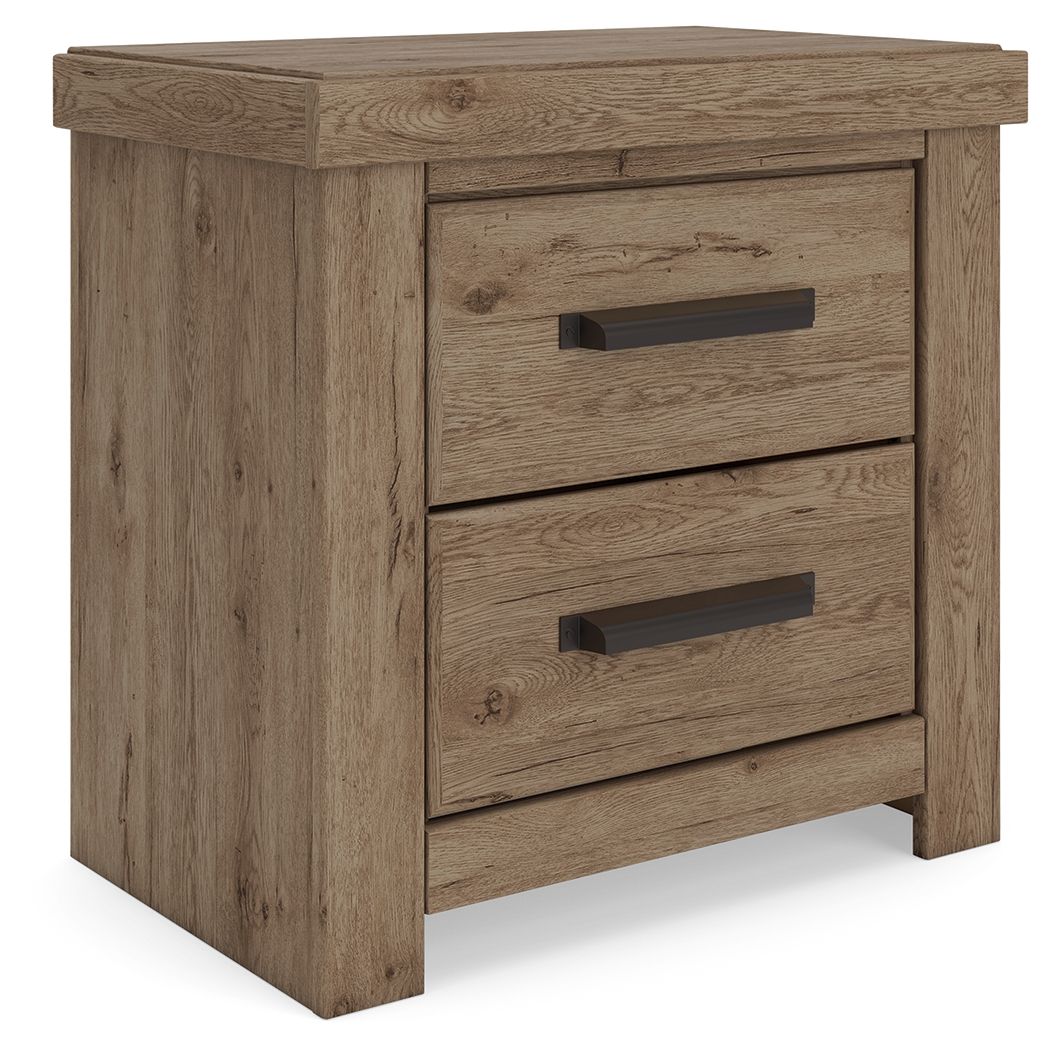 Oliandon – Two Drawer Night Stand – Light Brown