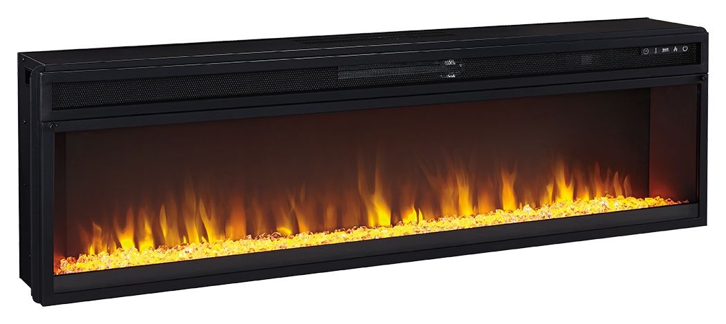 Entertainment Accessories – Wide Fireplace Insert – Black