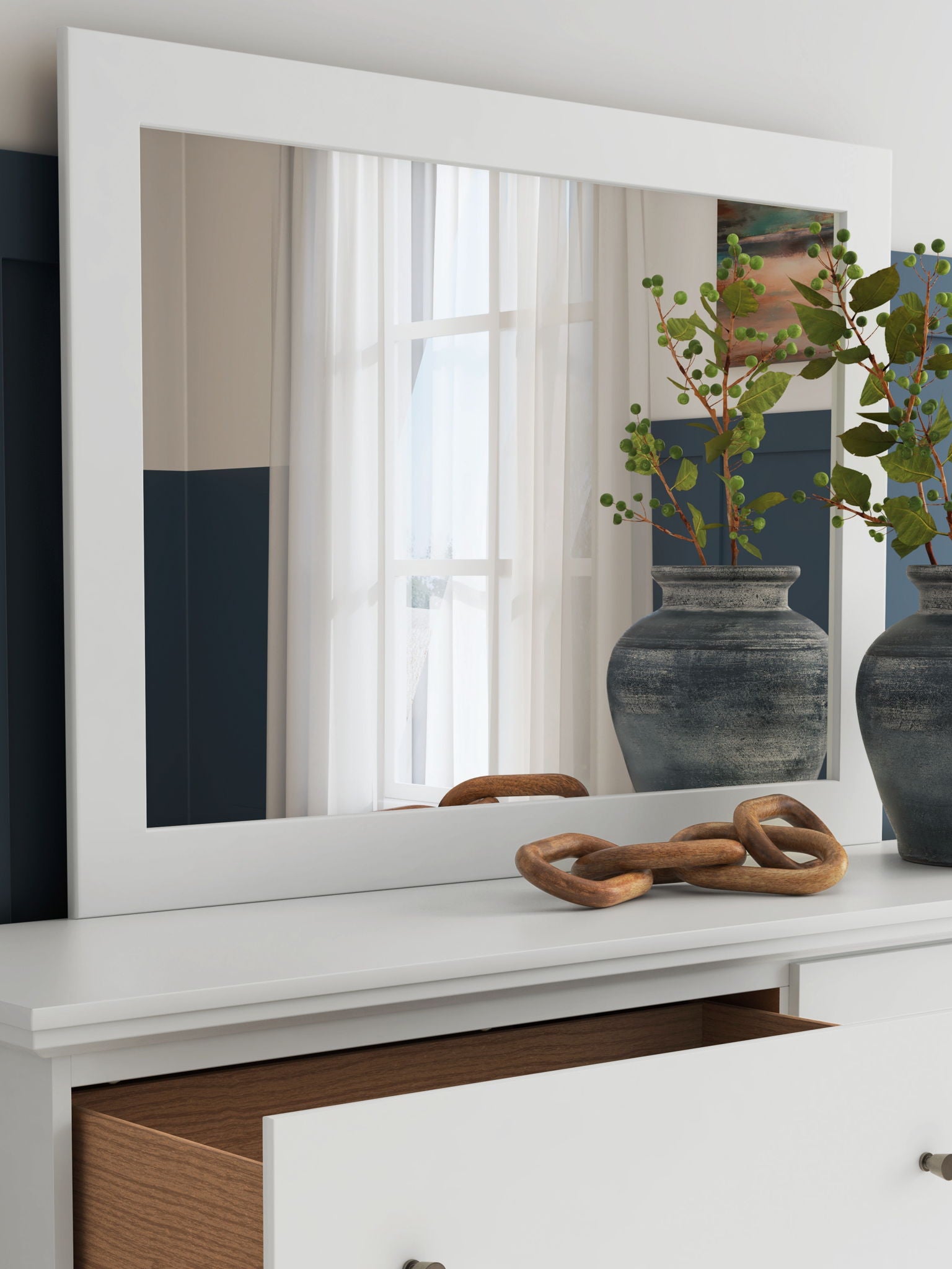 Bostwick Shoals - Bedroom Mirror - White - Image 2