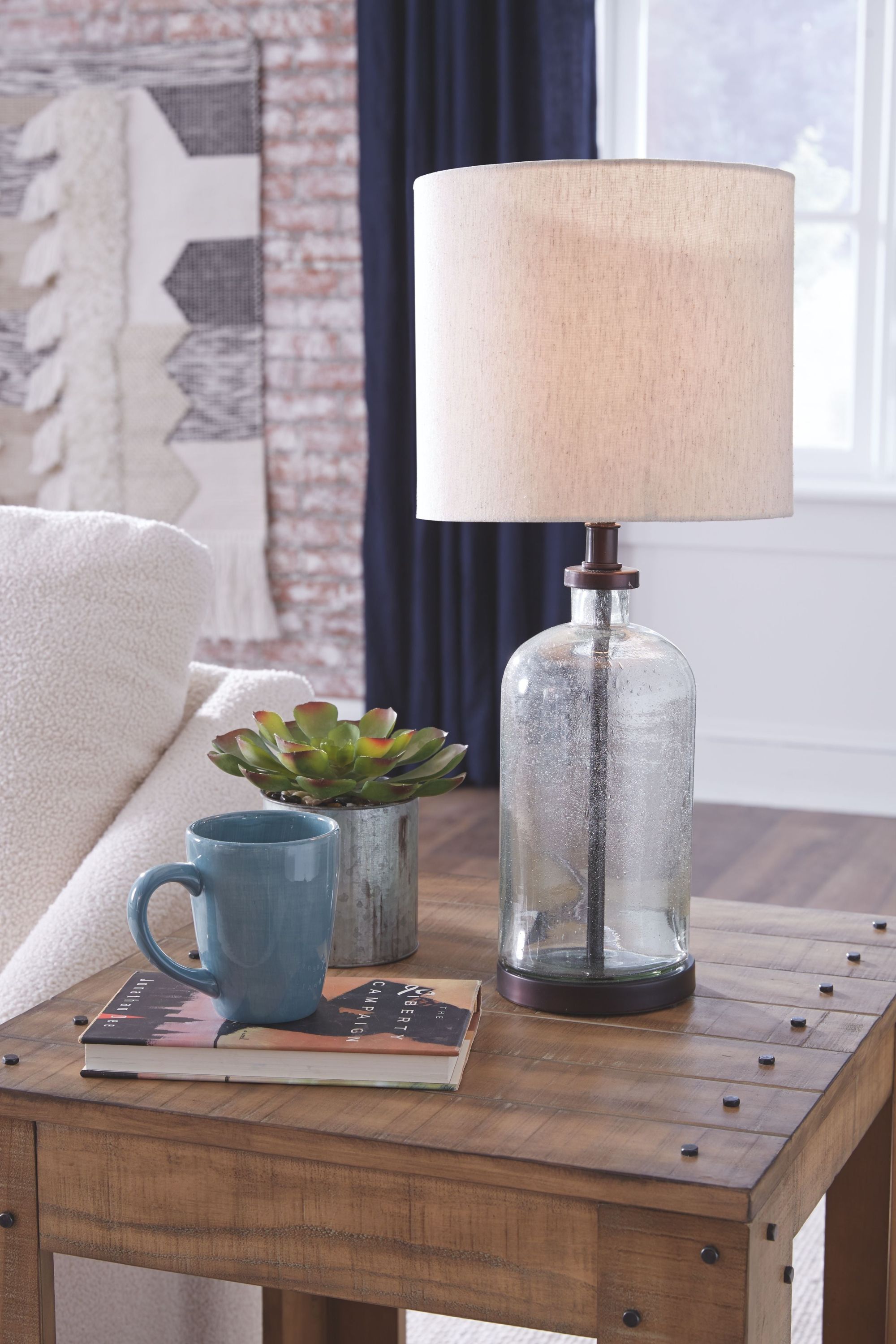 Bandile - Glass Table Lamp  - Clear / Bronze Finish - Image 2