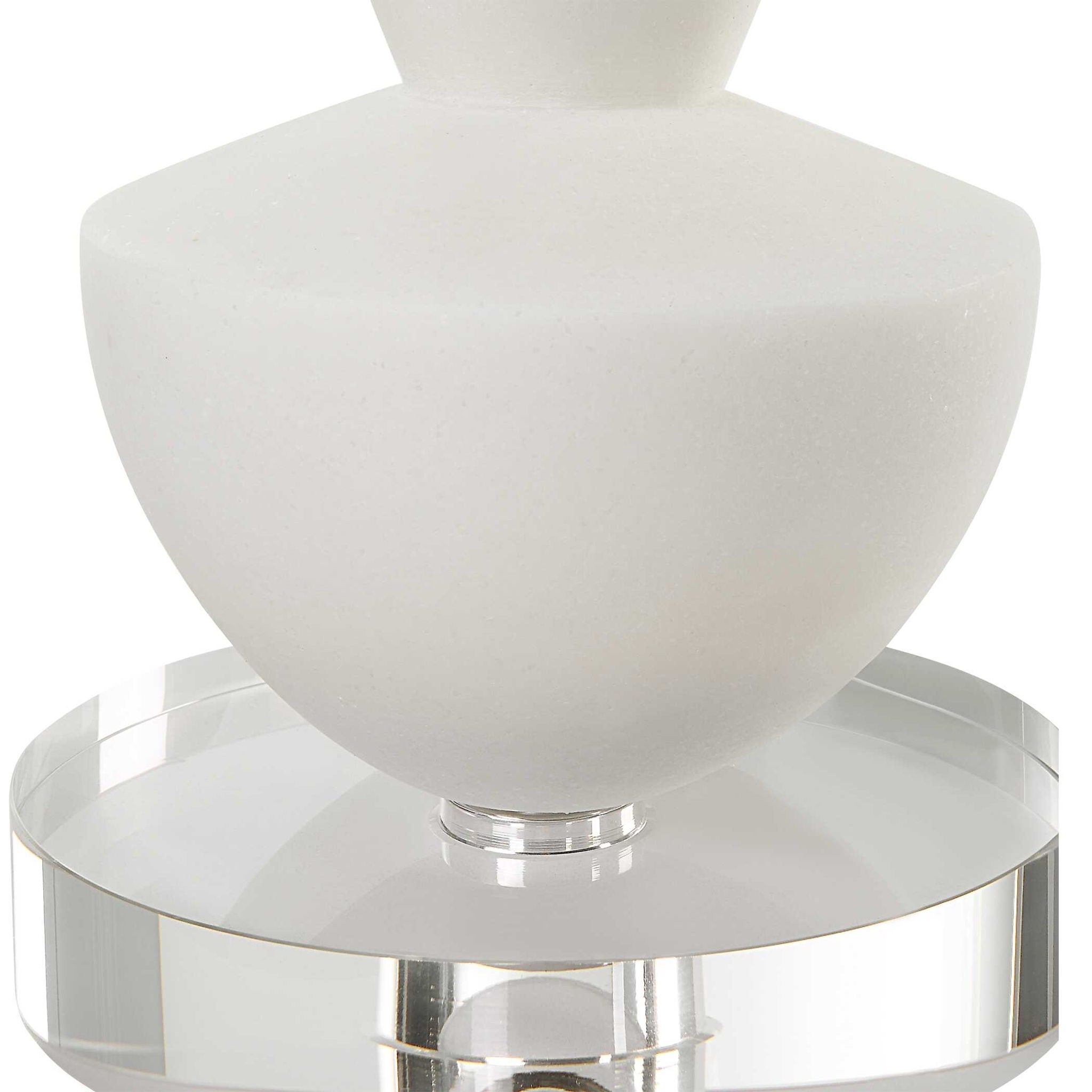 Lido - Stone Candleholders (Set of 2) - White - Image 2