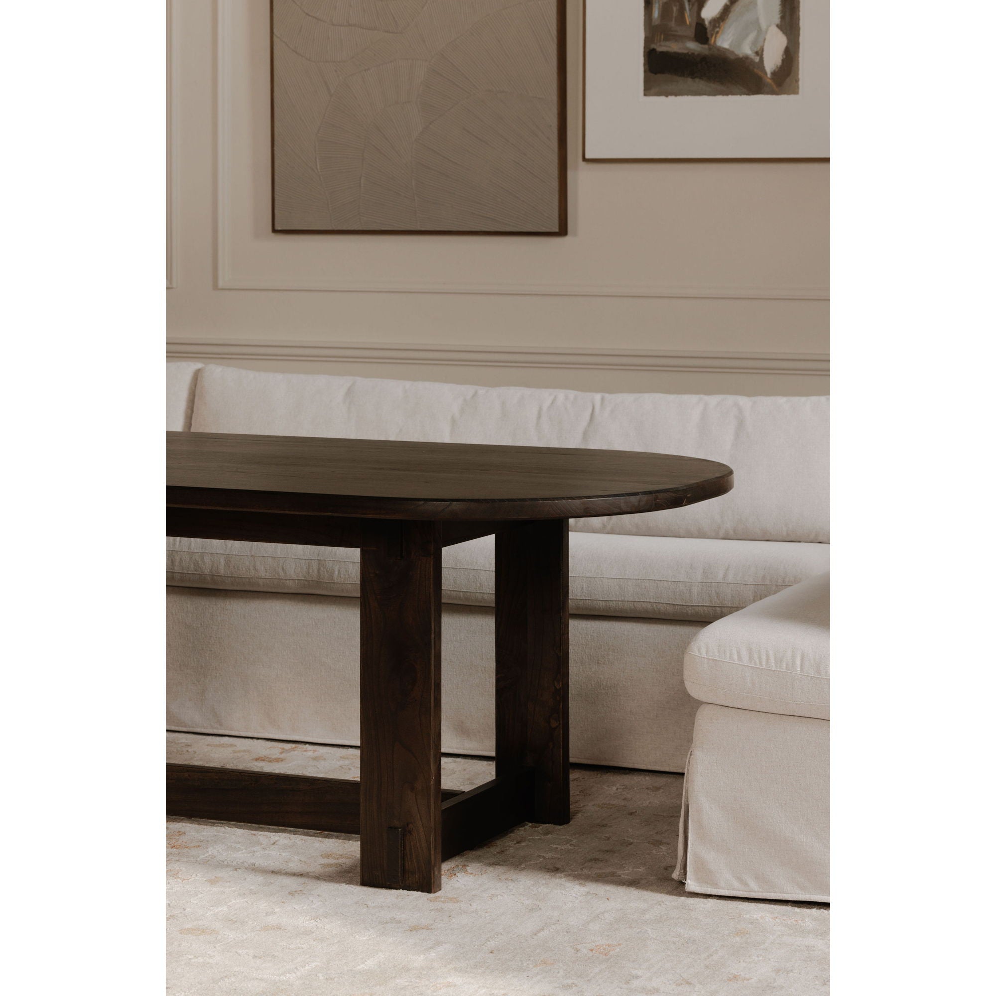 Fable - Slipcover Dining Banquette U-Shape - Beige - Image 2