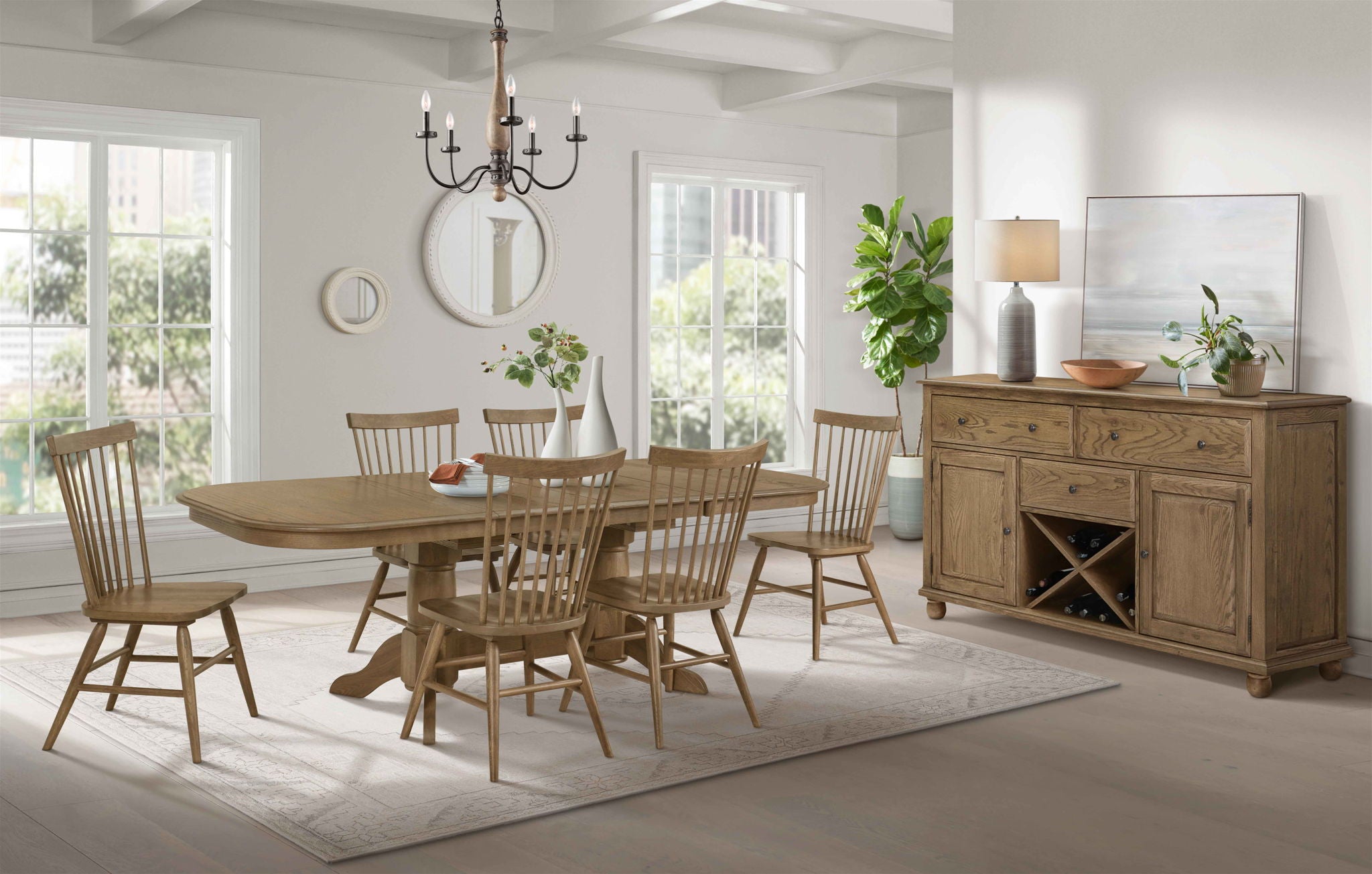 Colonial Oak - Spindle Chair - Weathered Chestnut - Image 2
