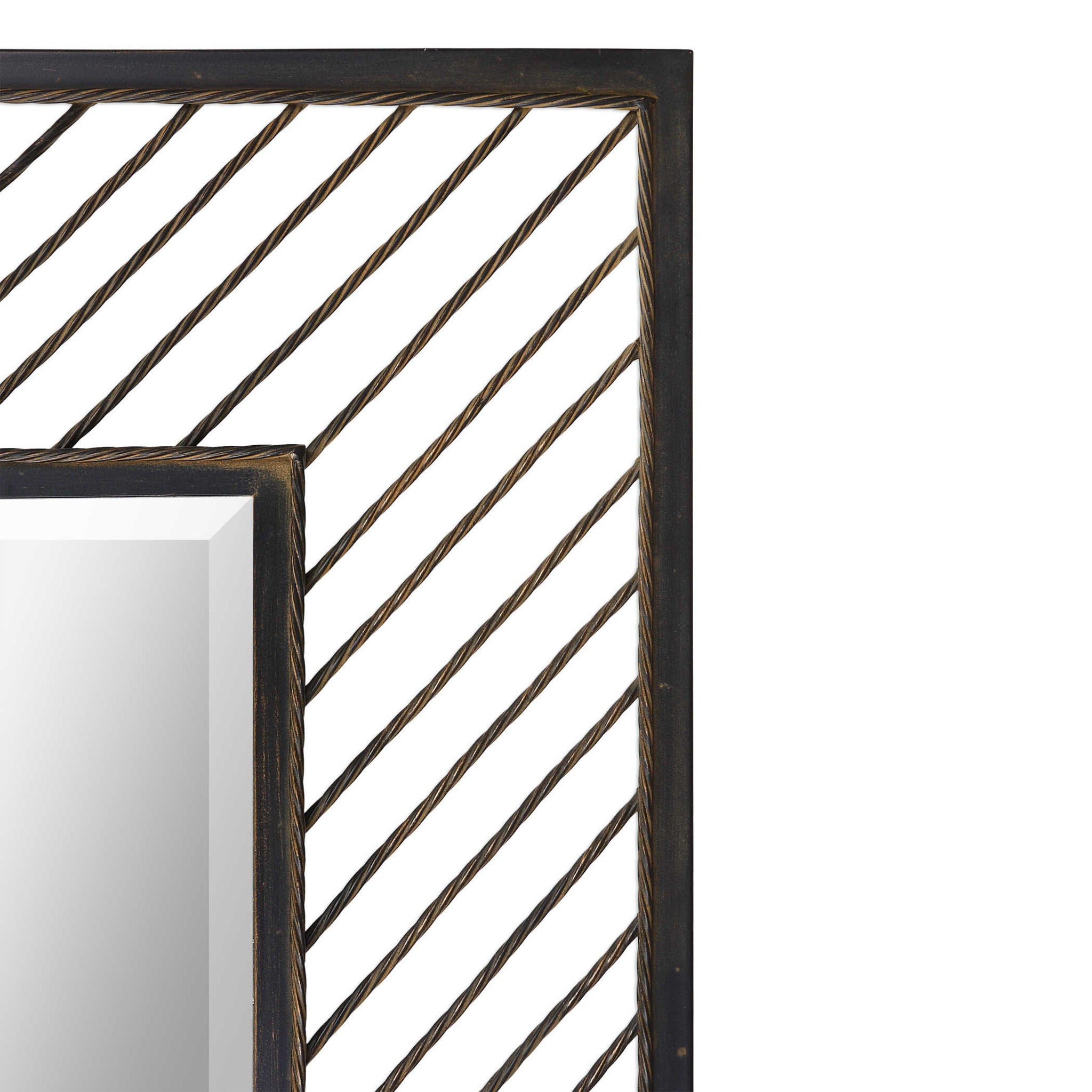 Karel - Chevron Mirror - Black - Image 2